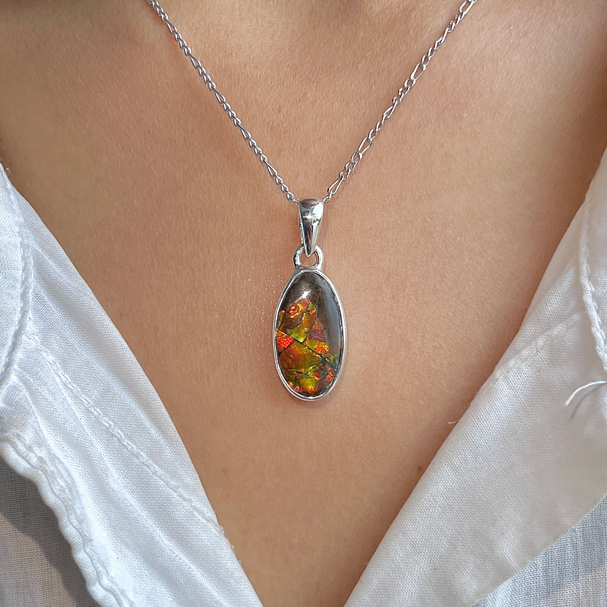 Ammolite Pendant-(AML-P-320.)