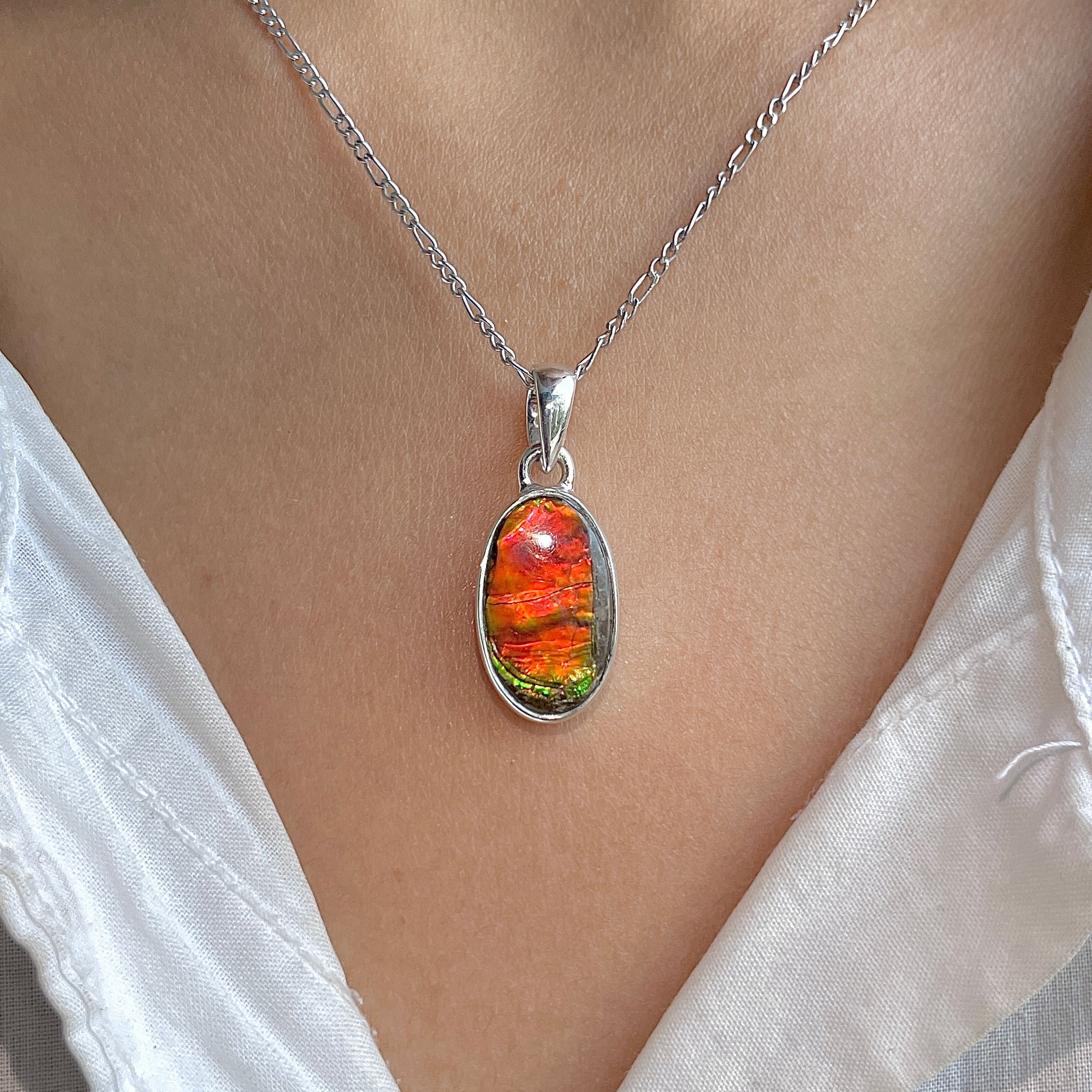 Ammolite Pendant-(AML-P-328.)