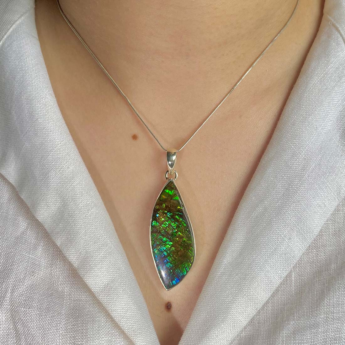 Ammolite Pendant-(AML-P-33.)