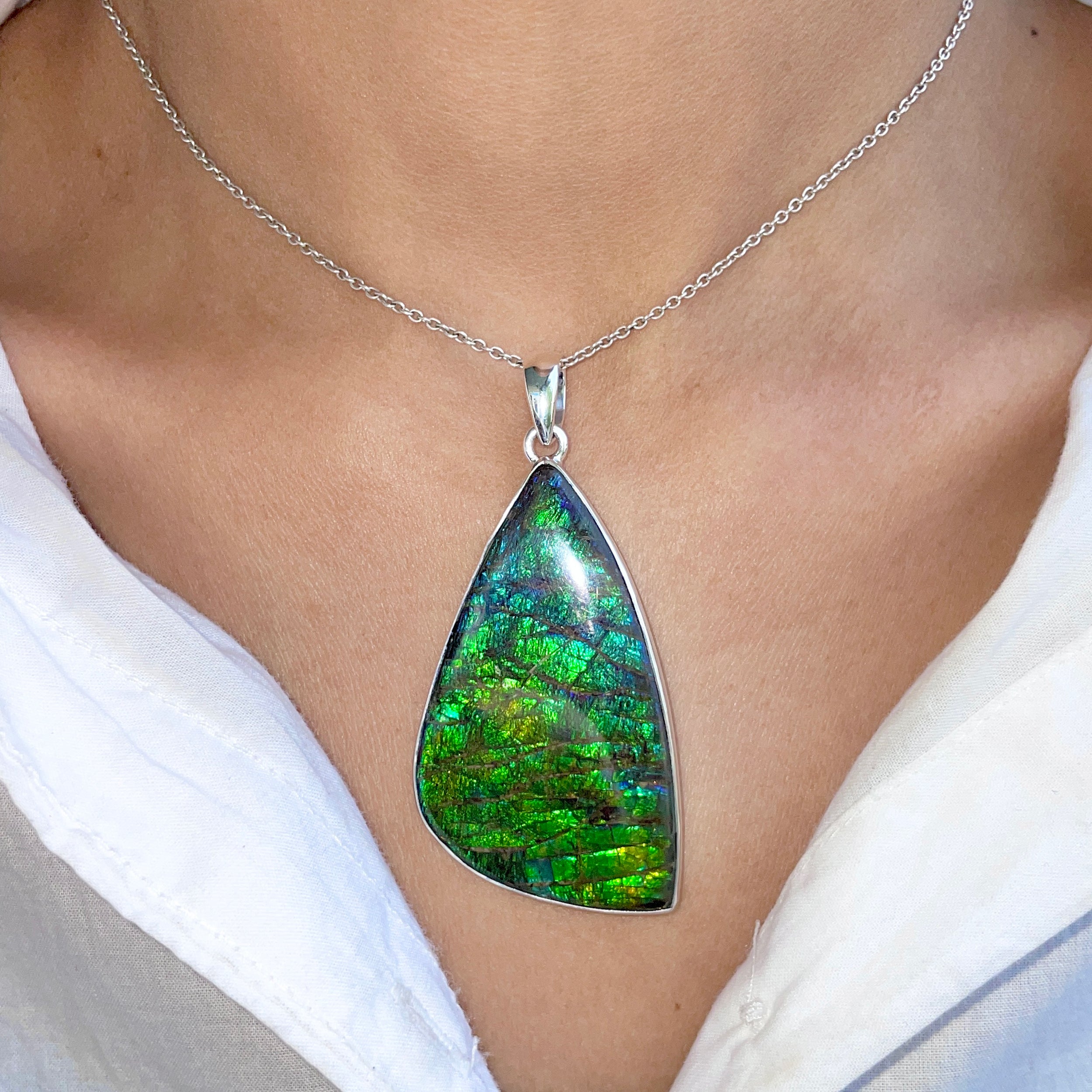 Ammolite Pendant-(AML-P-65.)