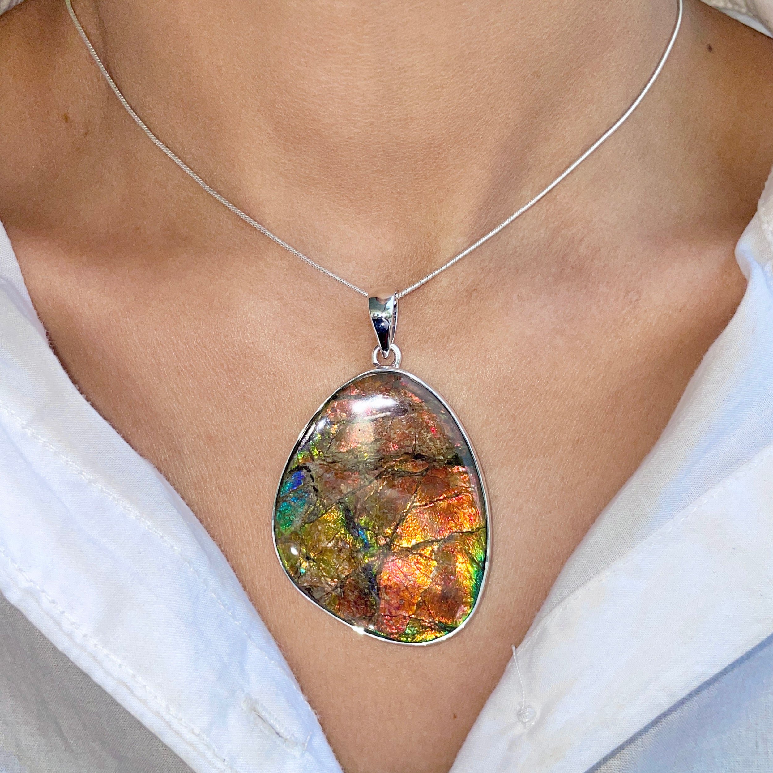 Ammolite Pendant-(AML-P-66.)
