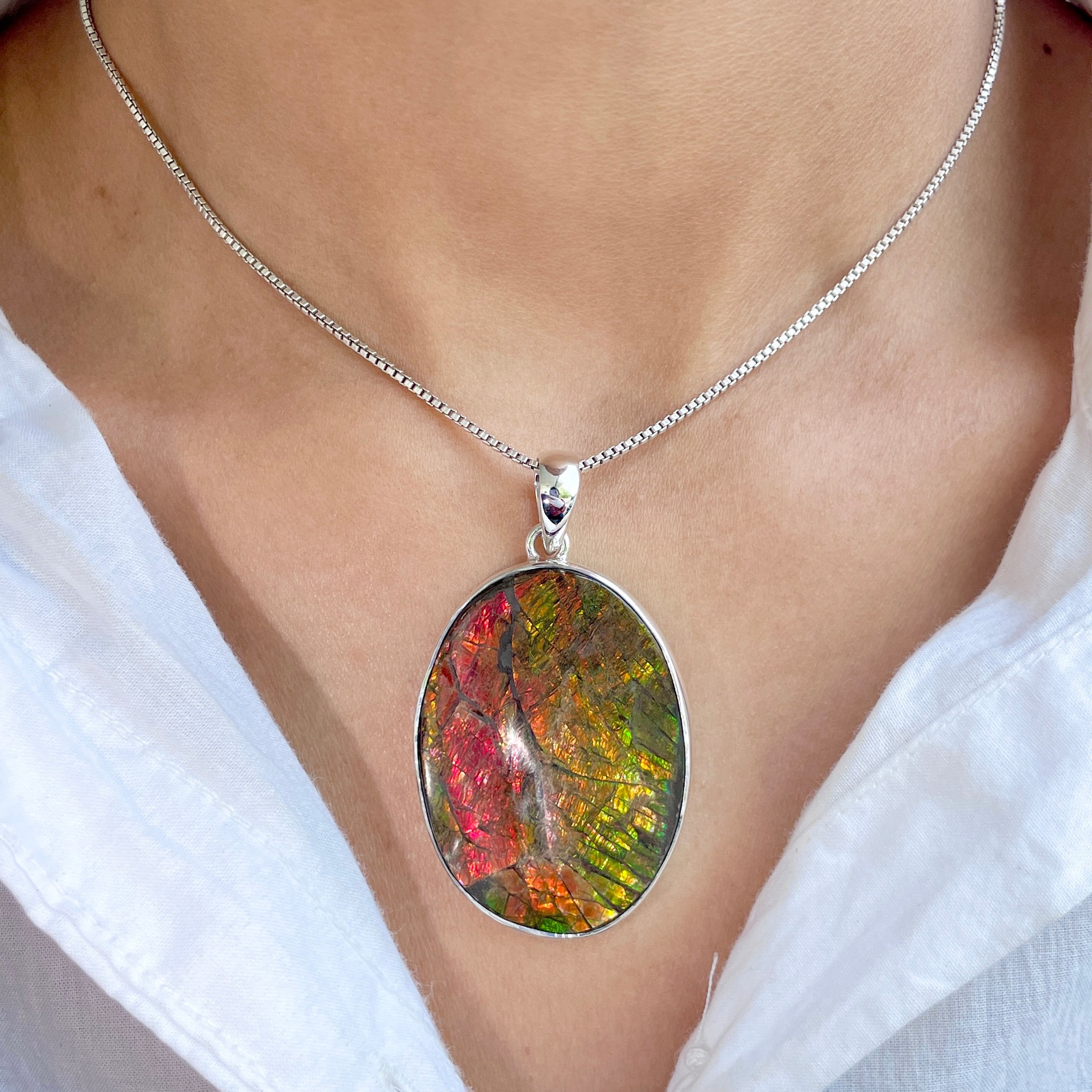 Ammolite Pendant-(AML-P-68.)