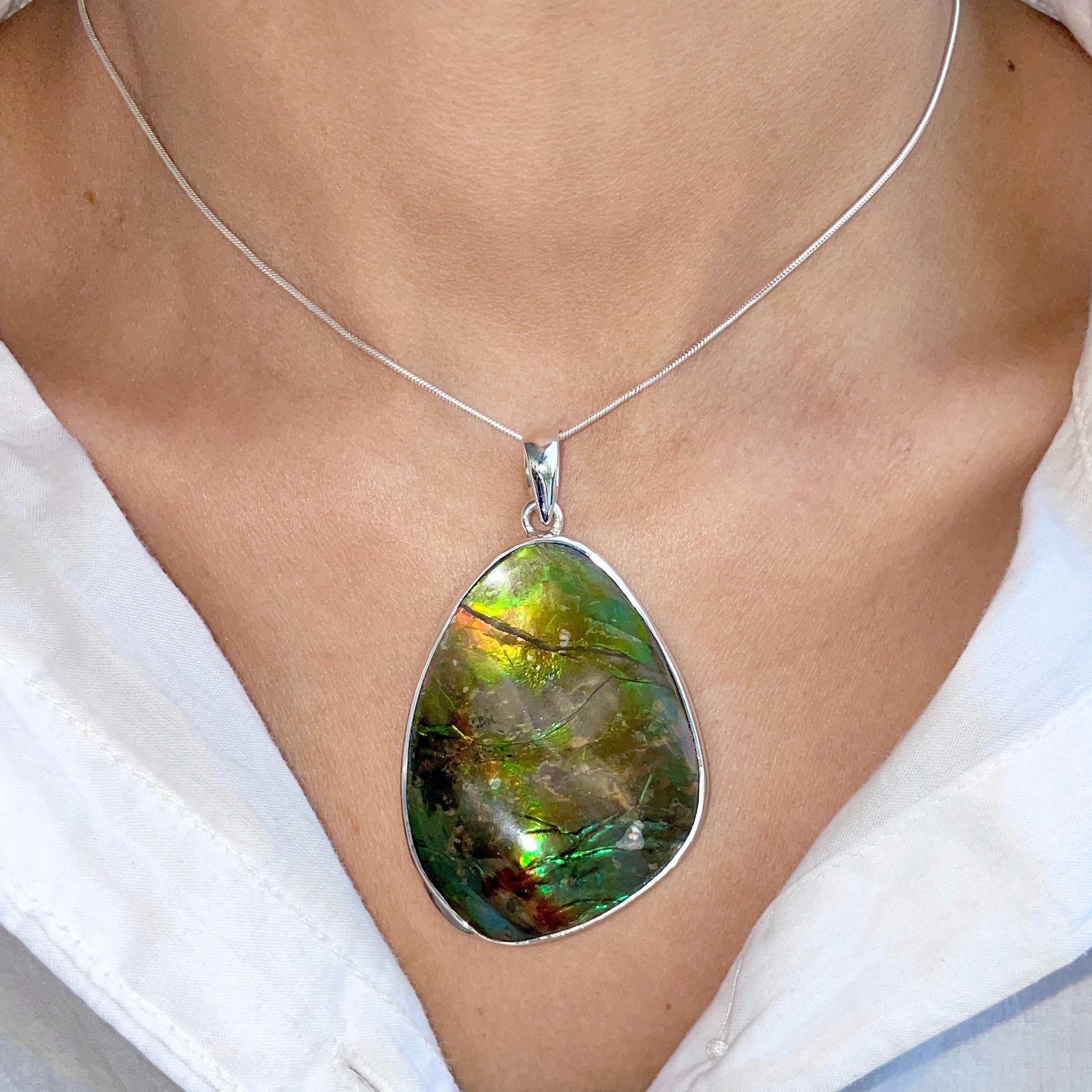Ammolite Pendant-(AML-P-69.)
