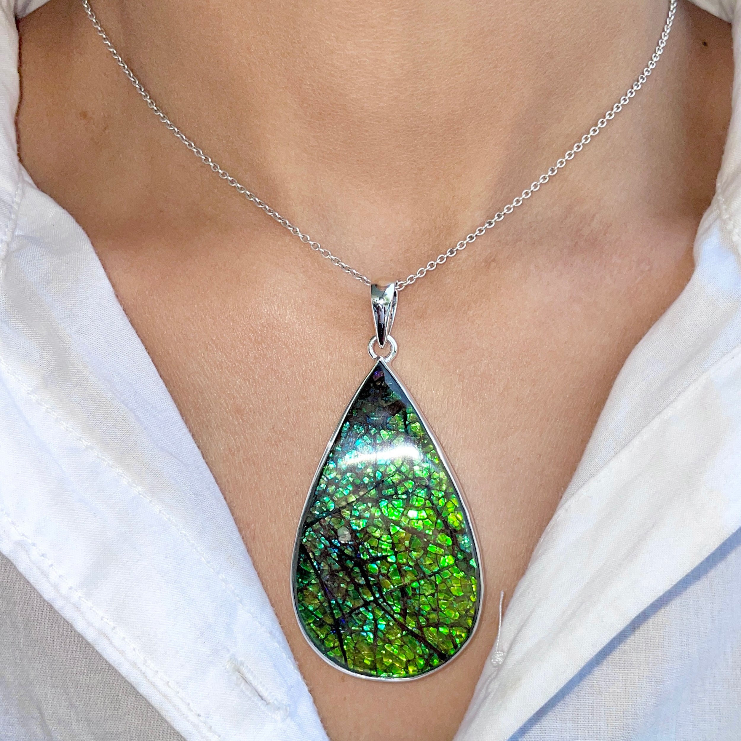 Ammolite Pendant-(AML-P-70.)