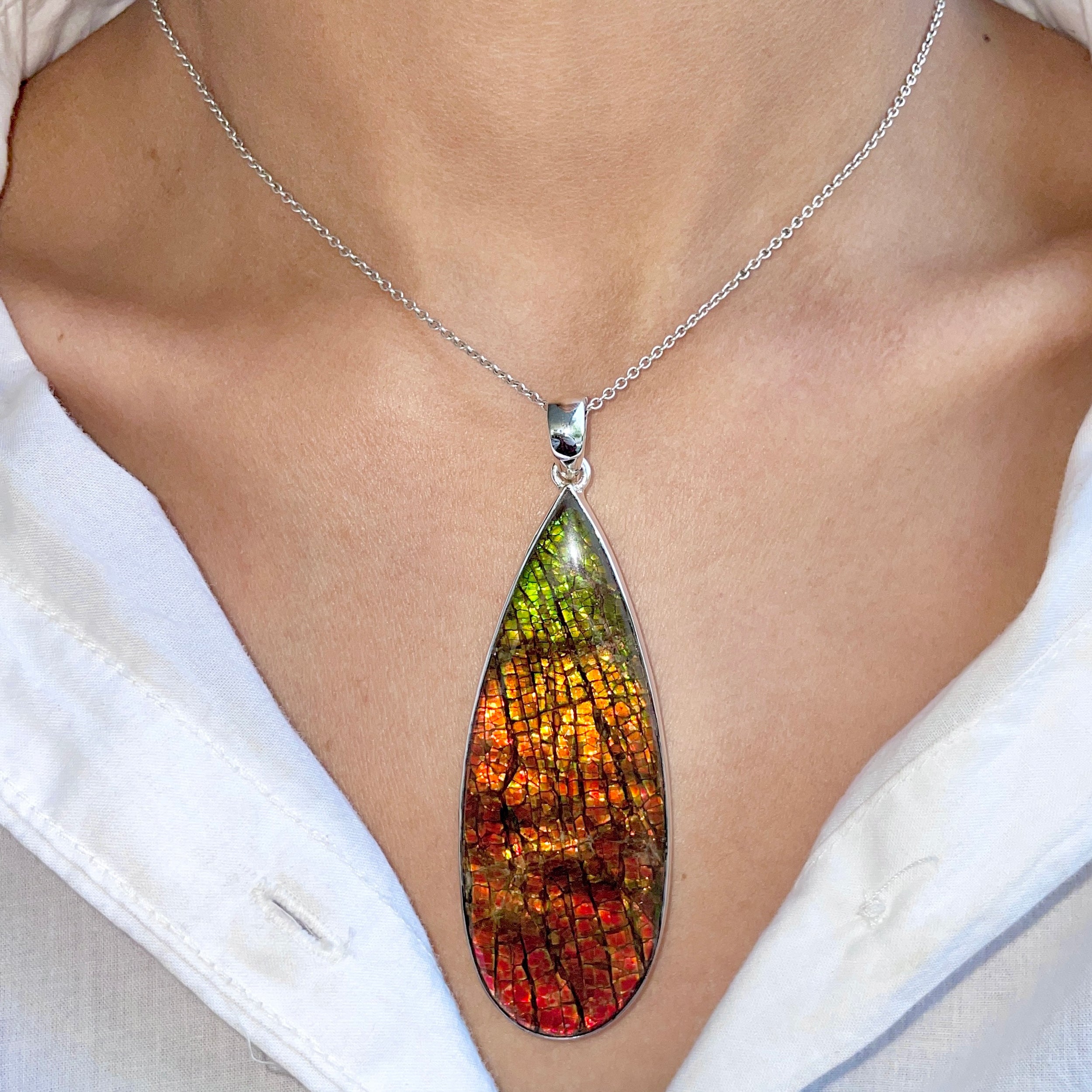 Ammolite Pendant-(AML-P-75.)