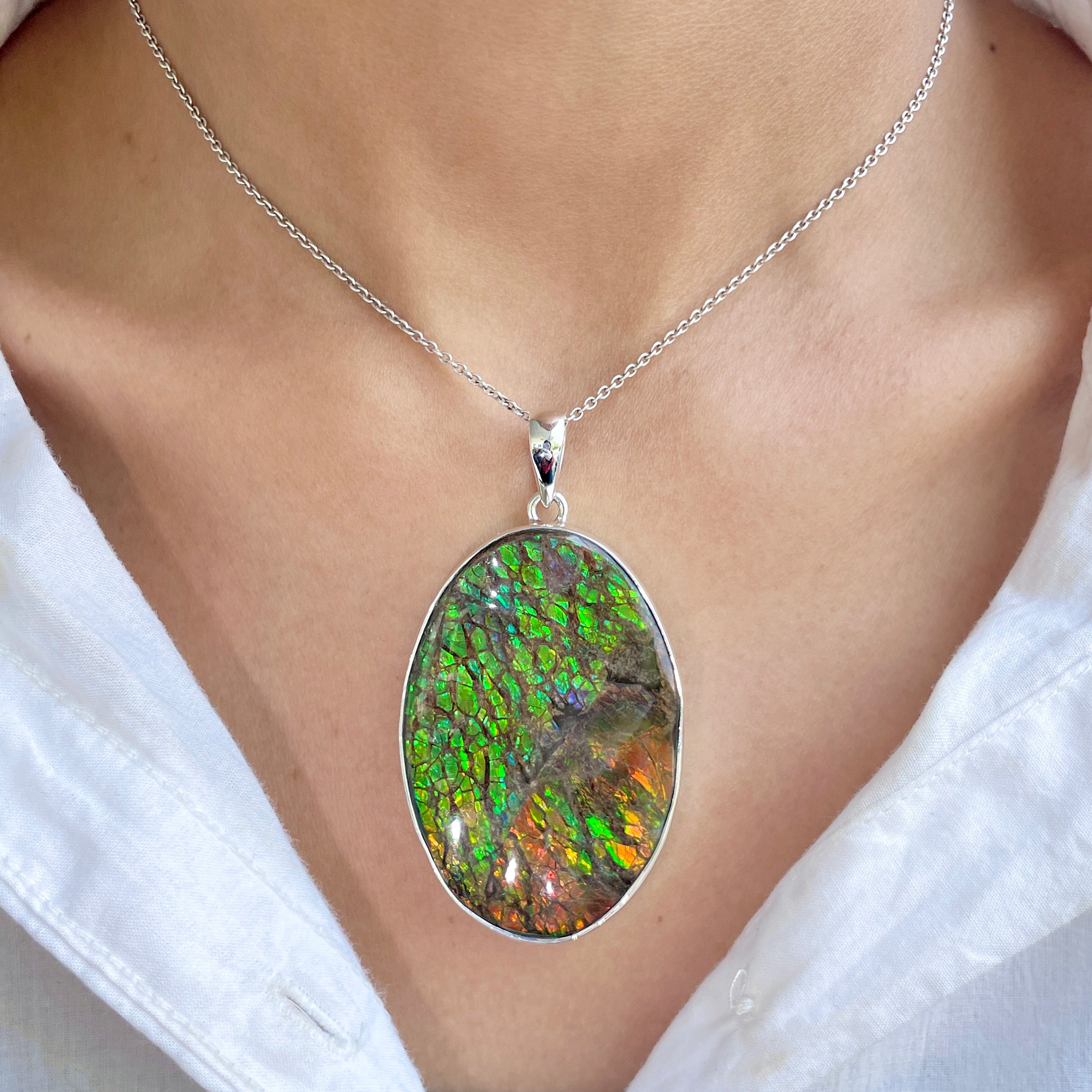 Ammolite Pendant-(AML-P-79.)