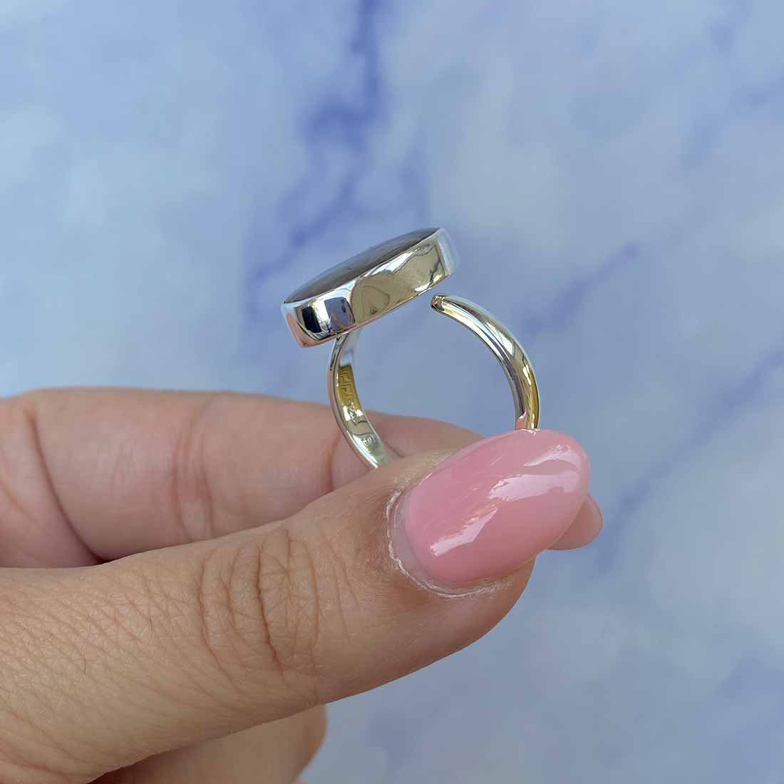 Ammolite Adjustable Ring-(AML-R-103.)