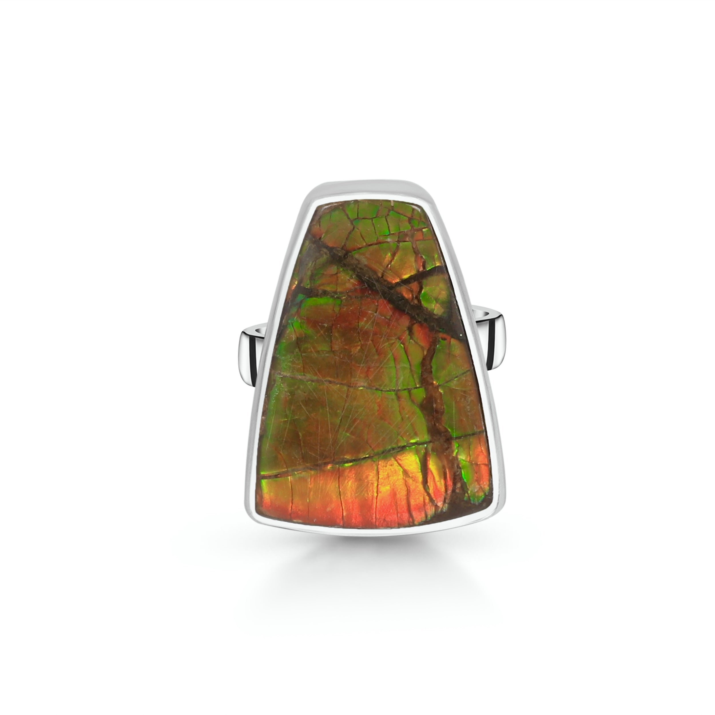 Ammolite Adjustable Ring-(AML-R-13)
