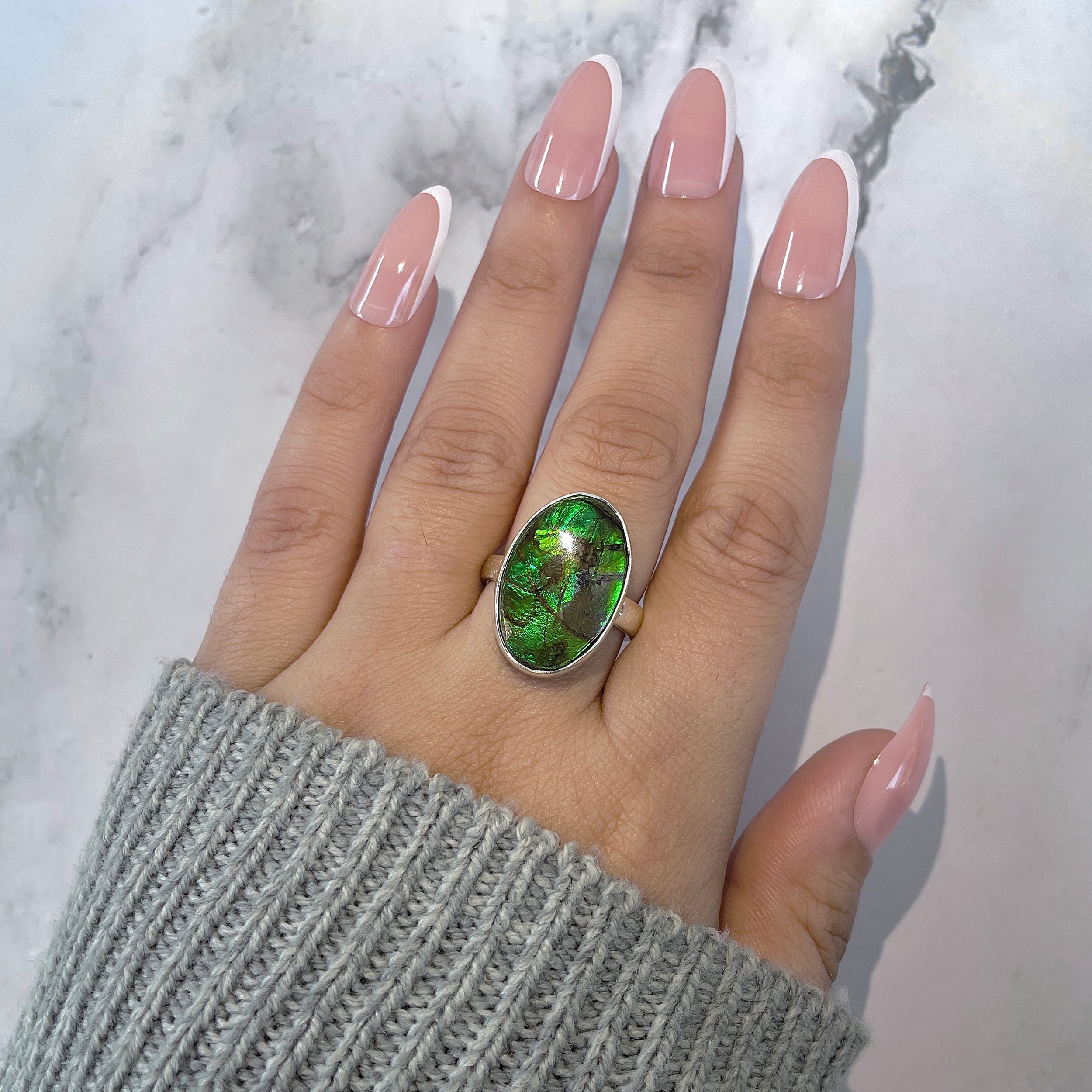 Ammolite Rings | Buy 925 Sterling Silver Ammolite Rings Collection