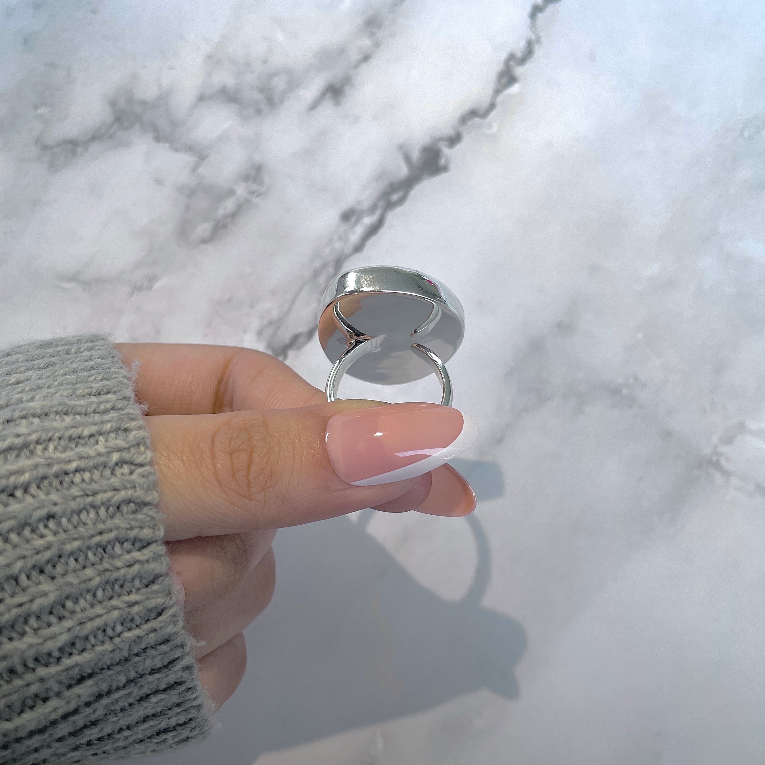 Ammolite Adjustable Ring-(AML-R-144.)