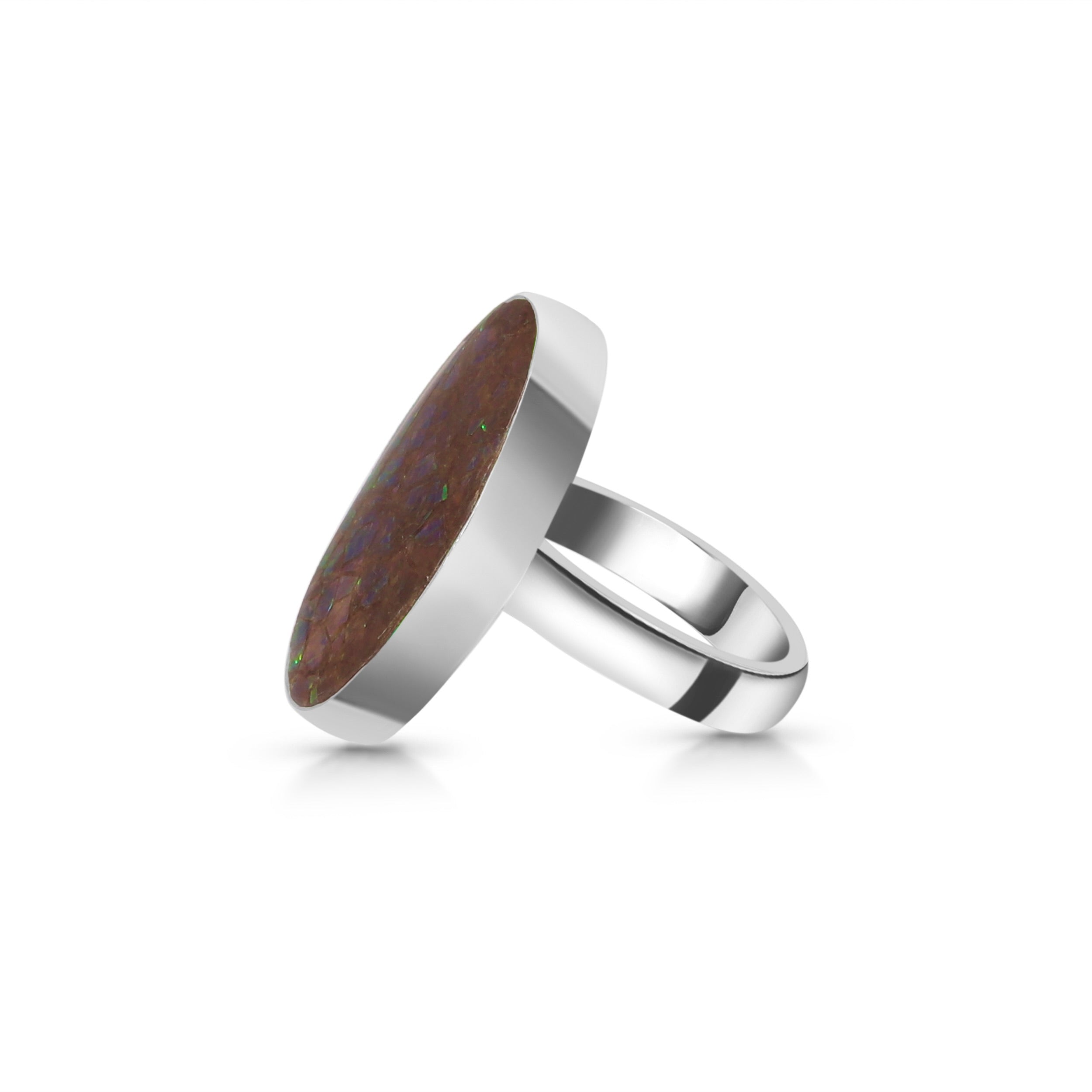 Ammolite Adjustable Ring-(AML-R-18.)