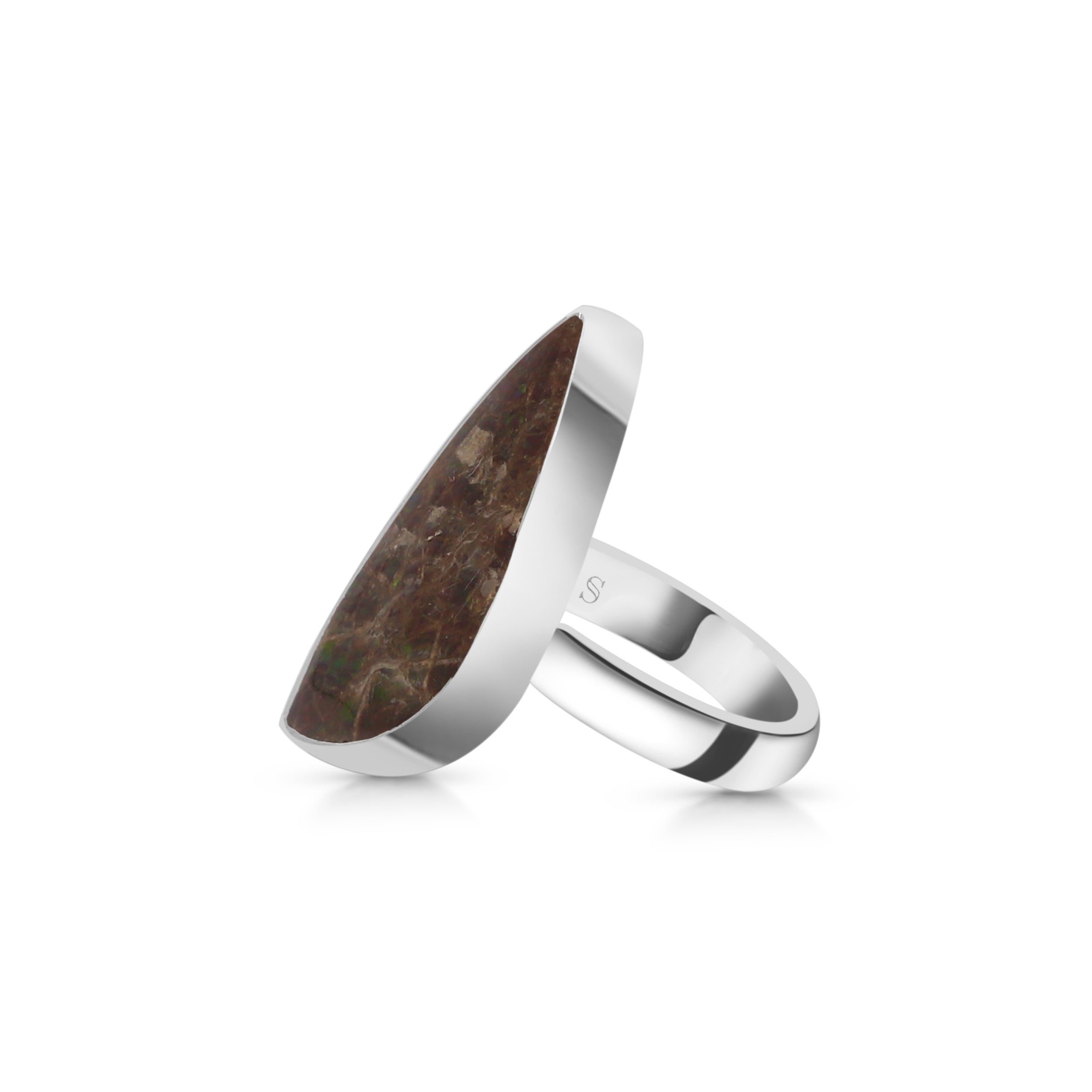 Ammolite Adjustable Ring-(AML-R-27.)
