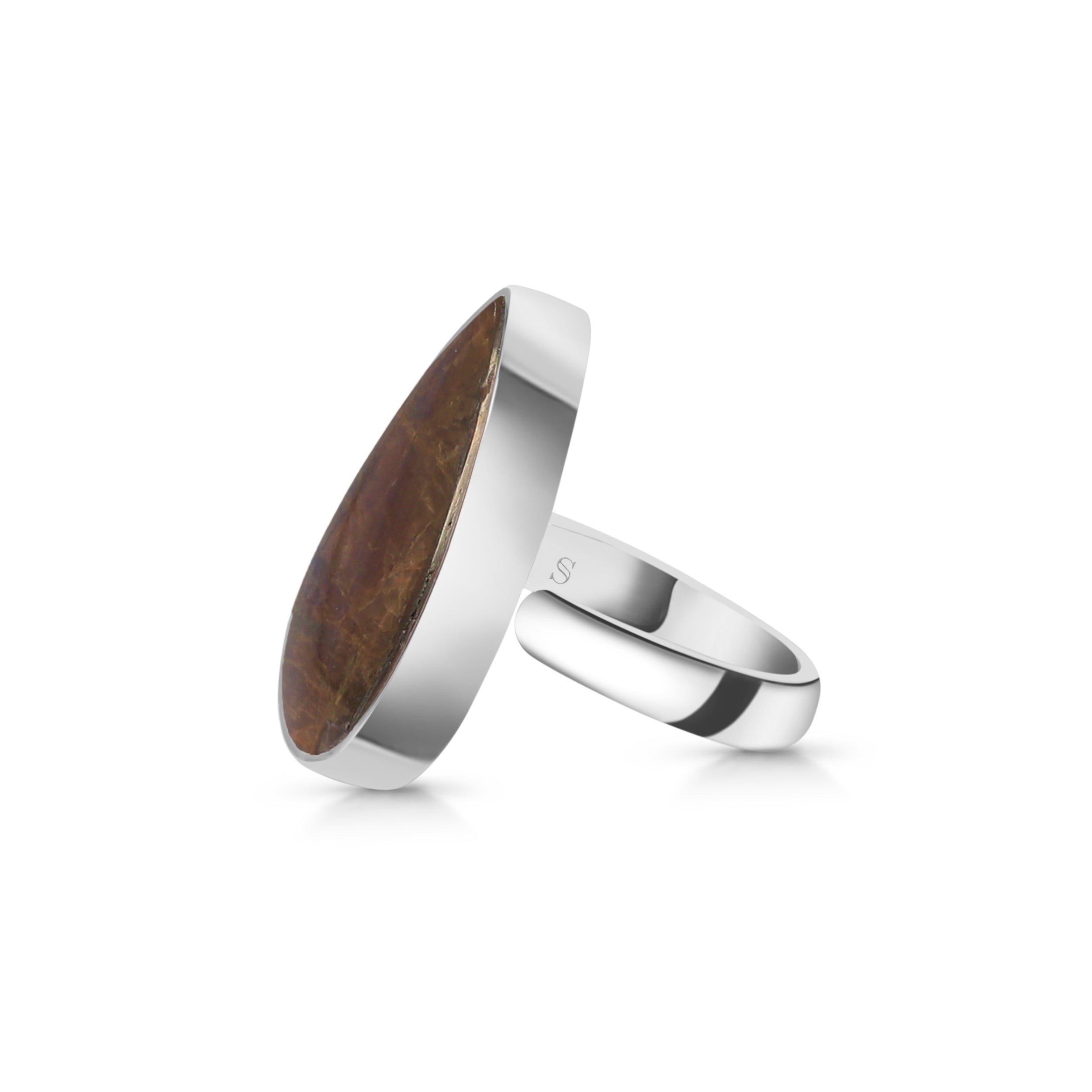 Ammolite Adjustable Ring-(AML-R-28.)