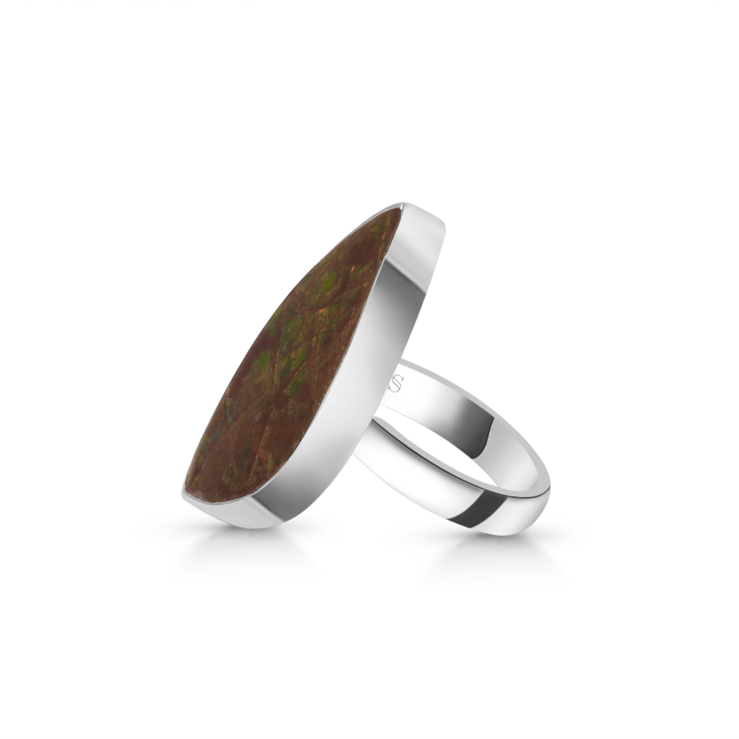 Ammolite Adjustable Ring-(AML-R-29.)