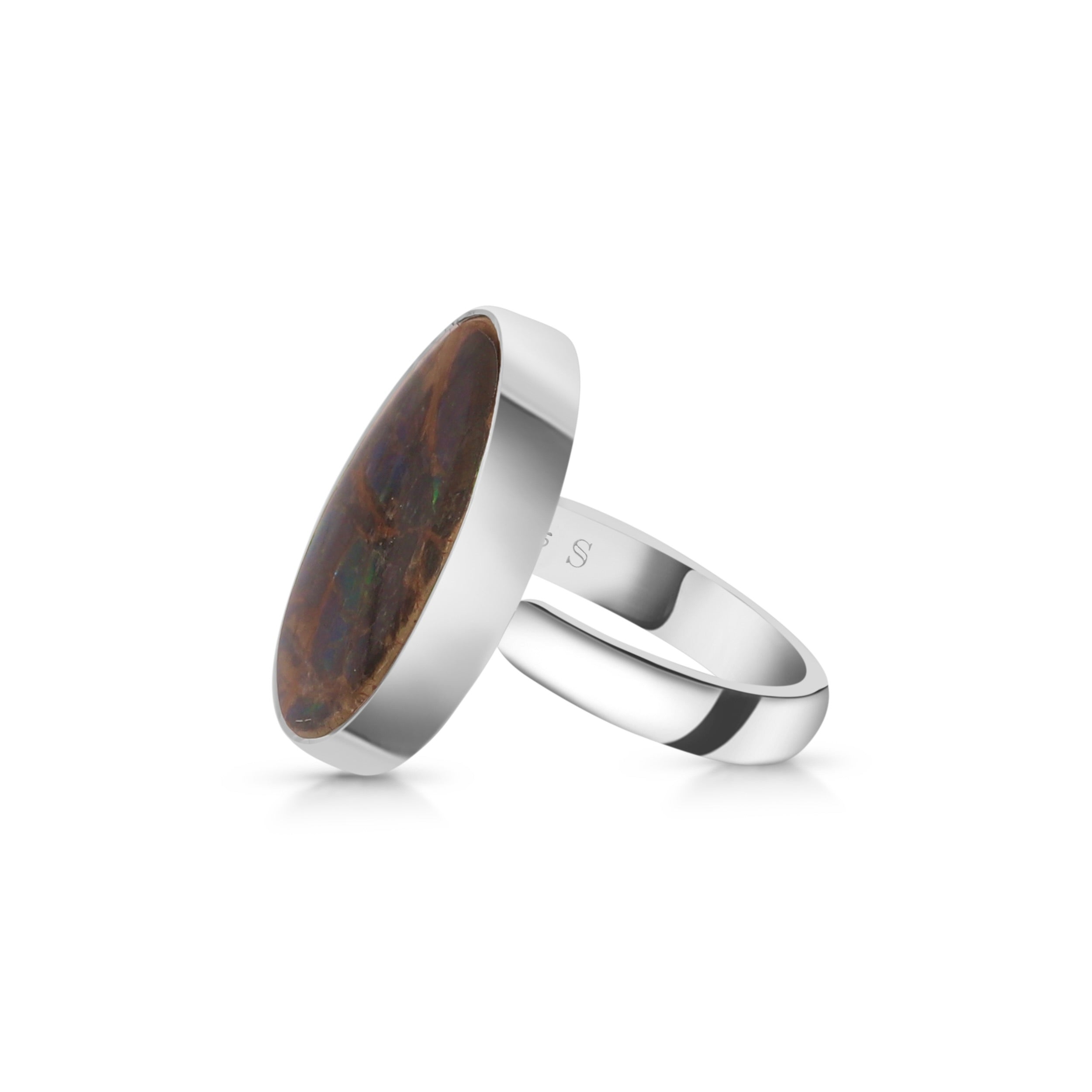 Ammolite Adjustable Ring-(AML-R-3.)