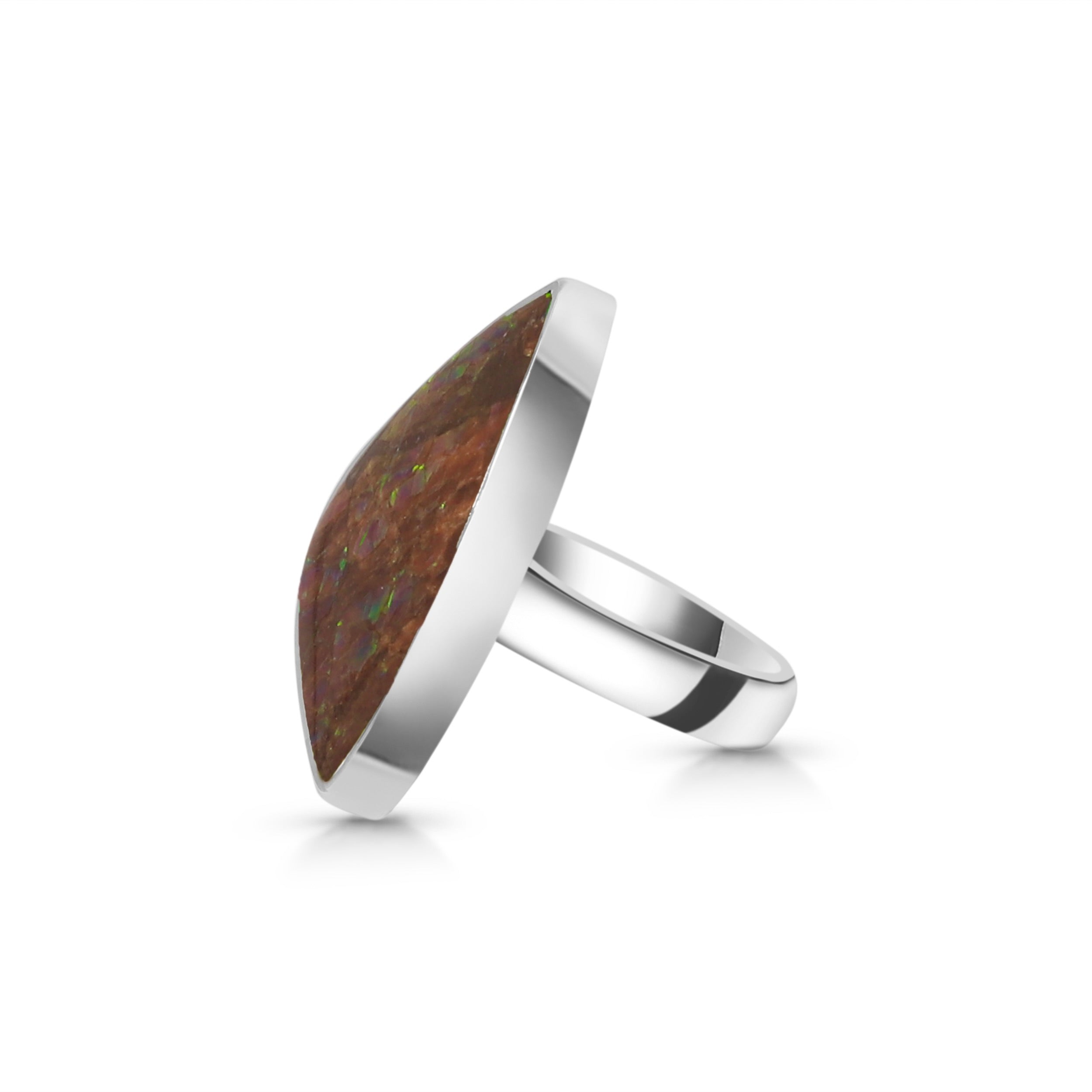 Ammolite Adjustable Ring-(AML-R-32.)