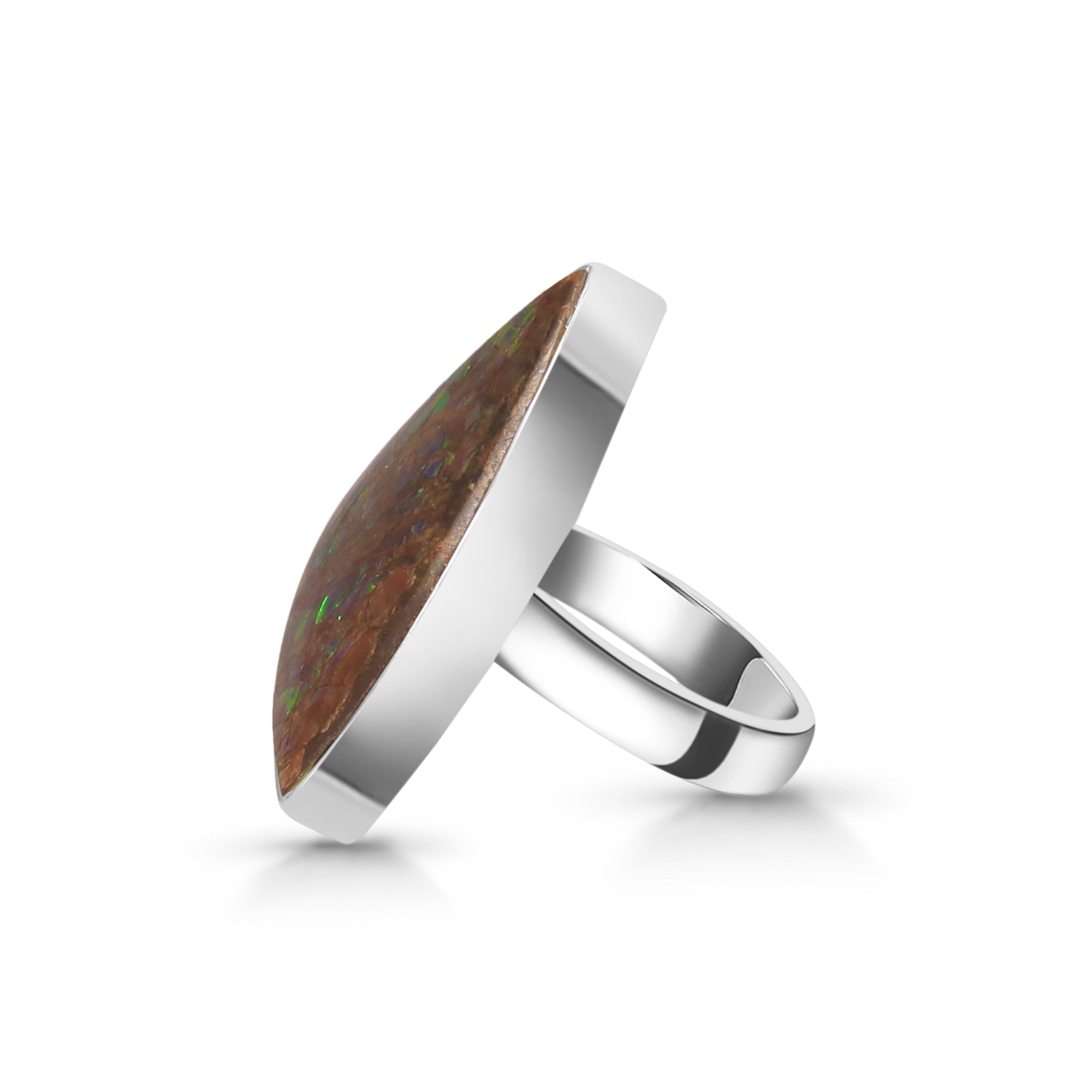 Ammolite Adjustable Ring-(AML-R-35.)