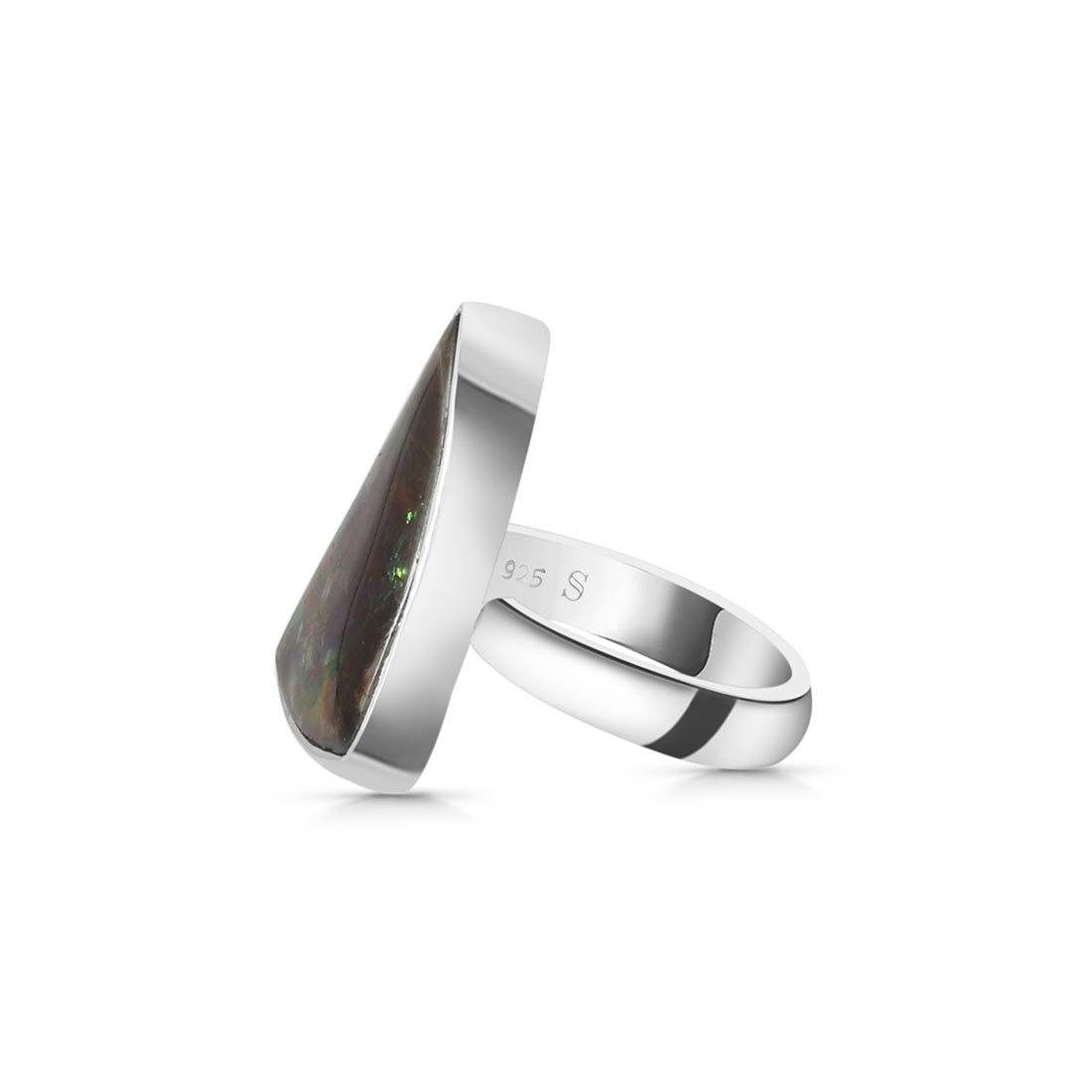 Ammolite Adjustable Ring-(AML-R-41.)