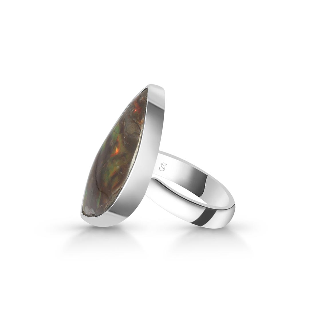 Ammolite Adjustable Ring-(AML-R-57.)