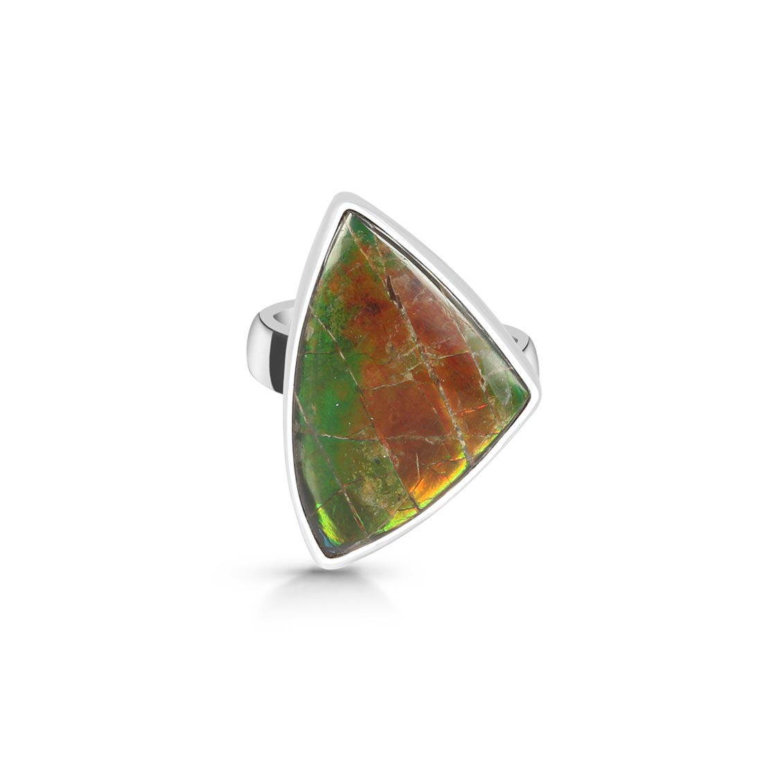 Ammolite Adjustable Ring-(AML-R-58)