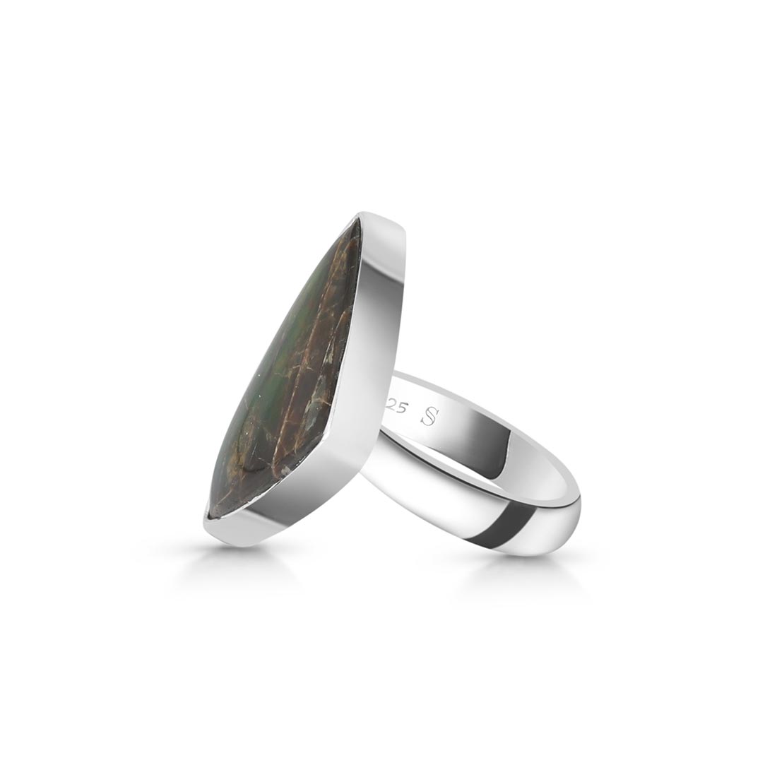 Ammolite Adjustable Ring-(AML-R-58)
