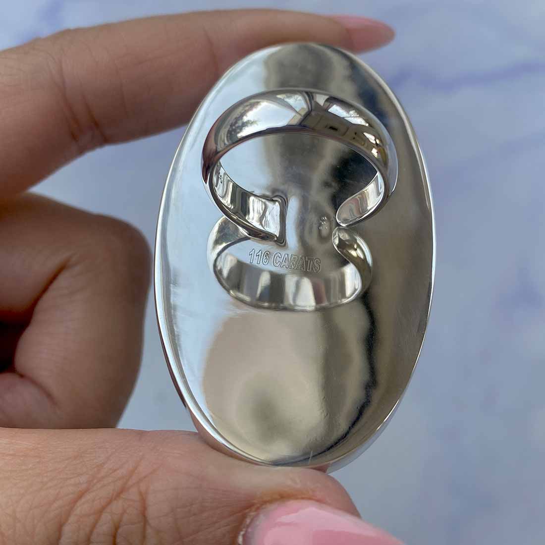 Ammolite Adjustable Ring-(AML-R-72.)