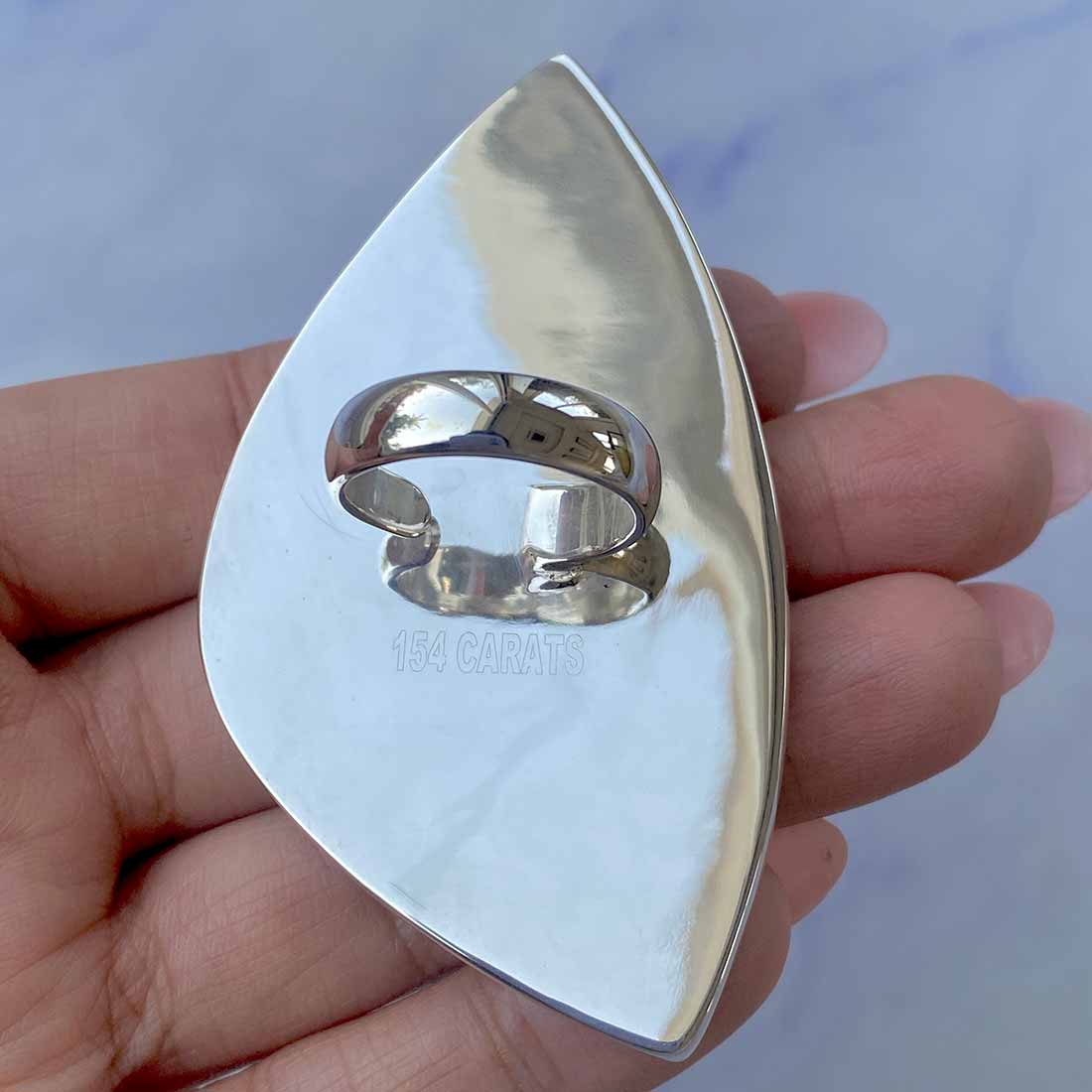 Ammolite Adjustable Ring-(AML-R-73.)