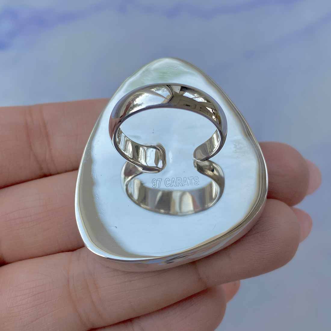 Ammolite Adjustable Ring-(AML-R-77.)