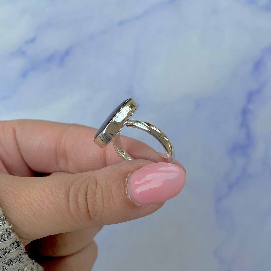 Ammolite Adjustable Ring-(AML-R-84.)