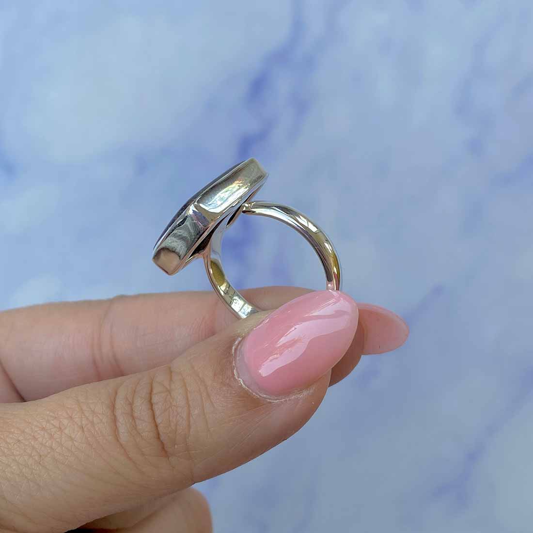 Ammolite Adjustable Ring-(AML-R-94.)