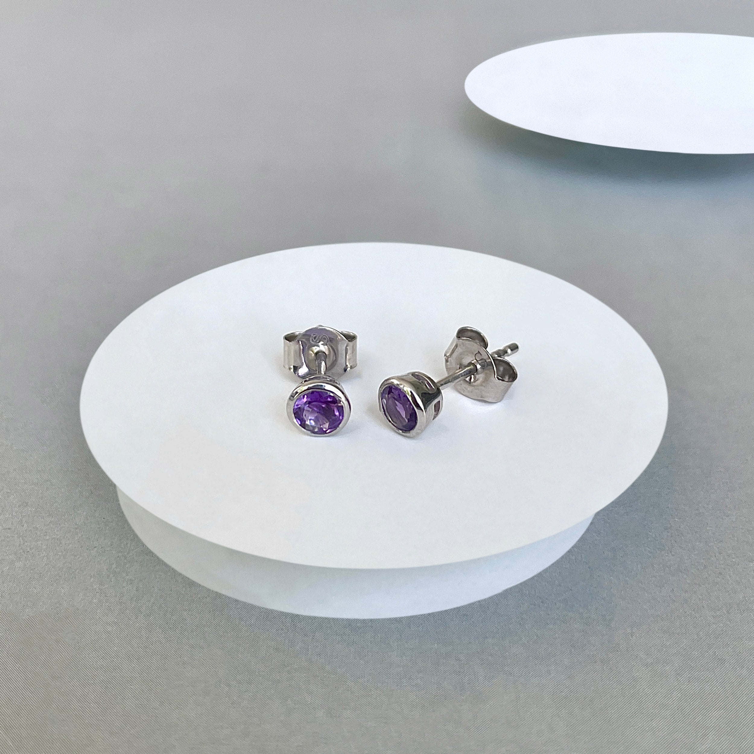 Amethyst Stud Earring-(AMT-SE-1375.)