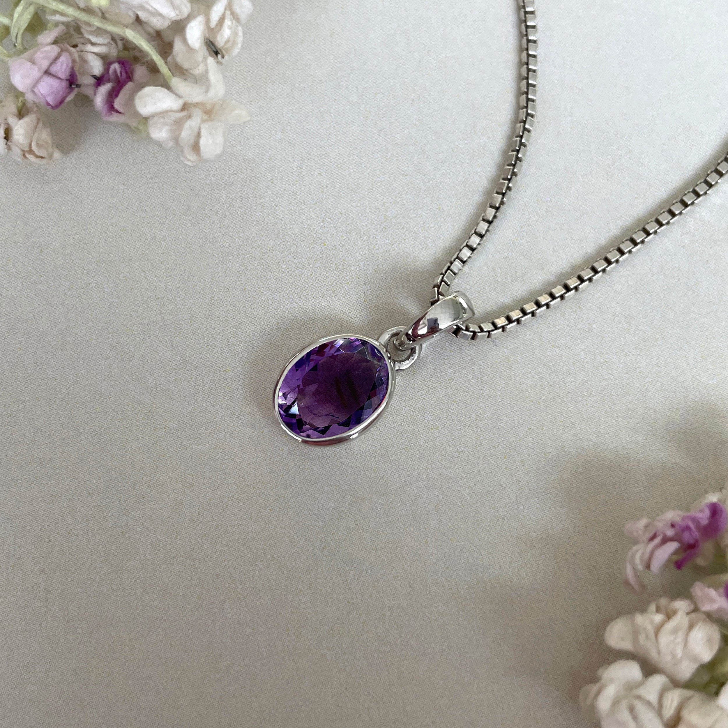 Amethyst Pendant-(AMT-SP-380.)