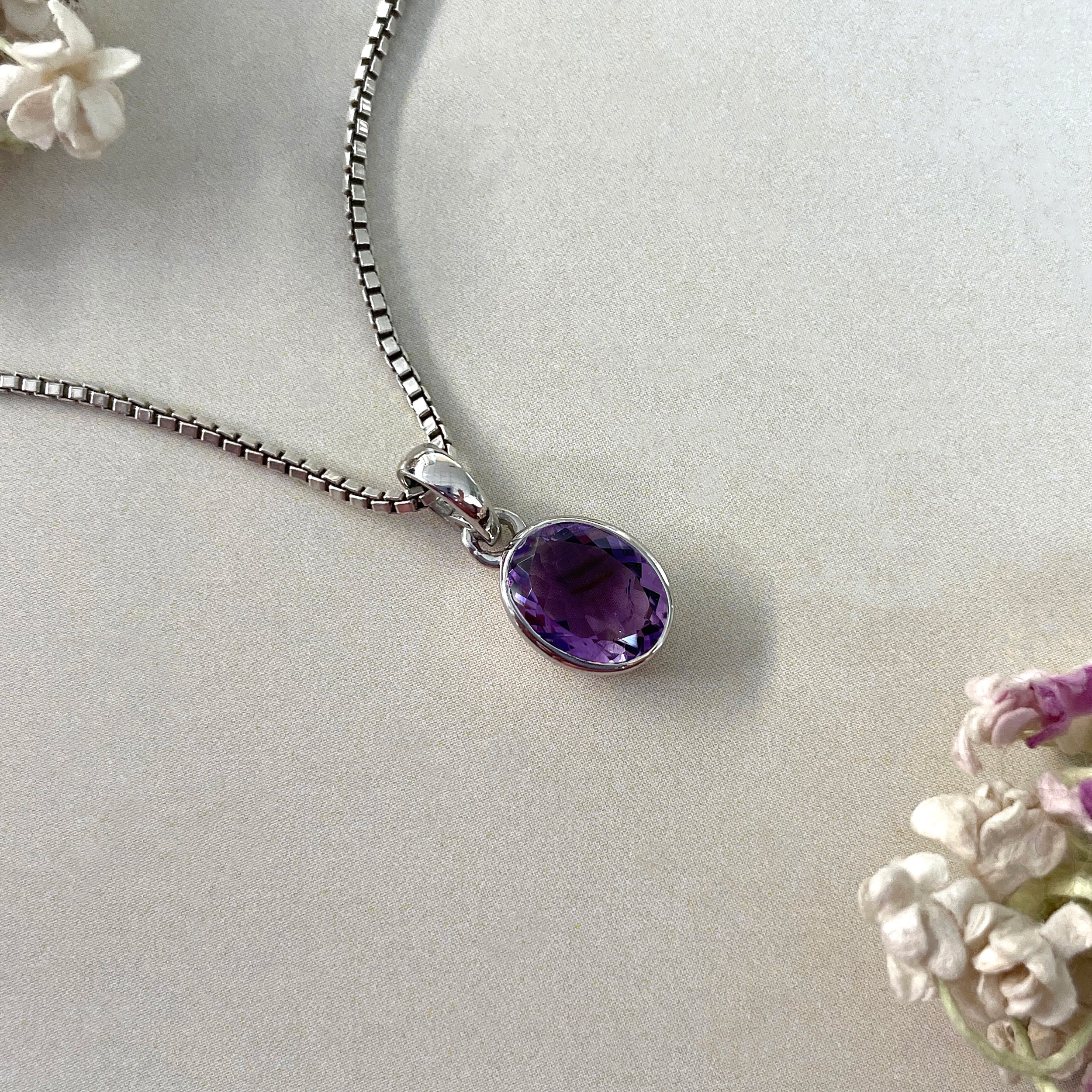 Amethyst Pendant-(AMT-SP-380.)