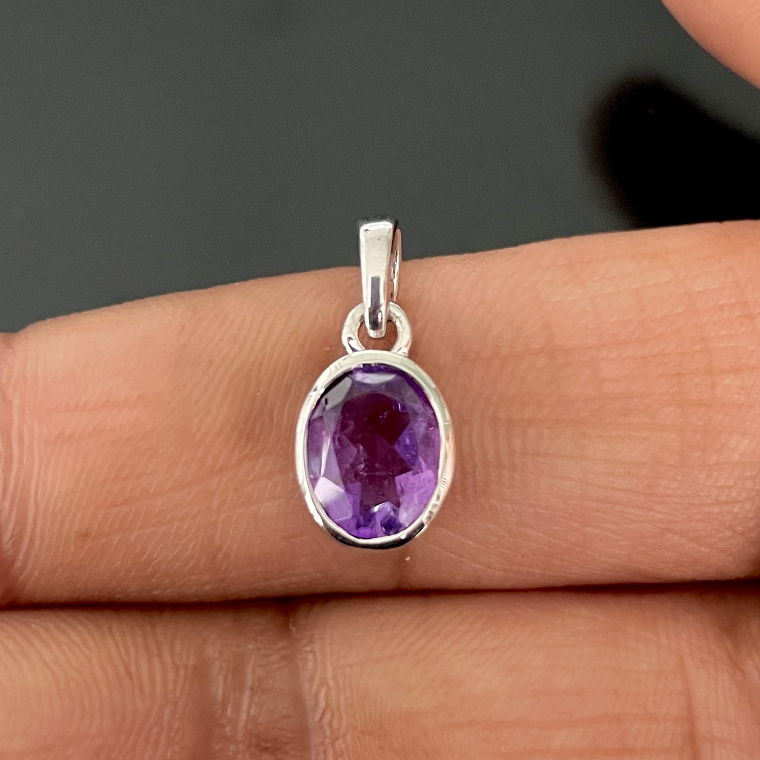 Amethyst Pendant-(AMT-SP-380.)