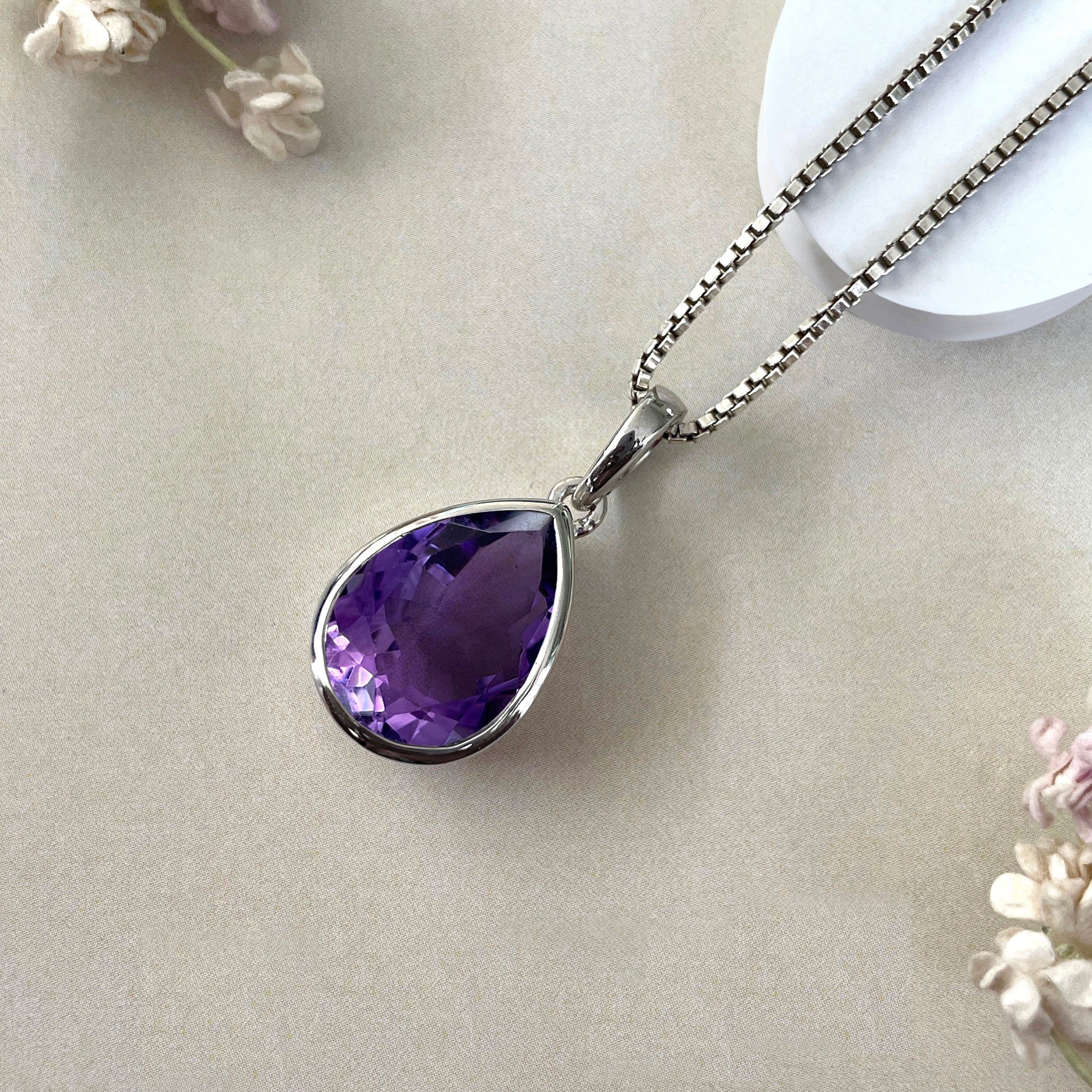 Amethyst Pendant-(AMT-SP-454.)