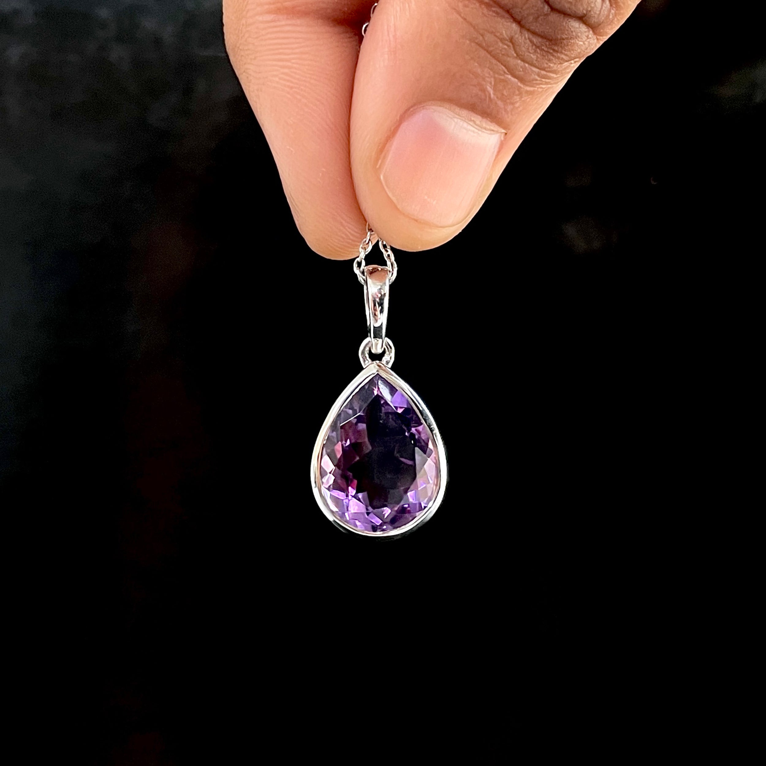 Amethyst Pendant-(AMT-SP-454.)