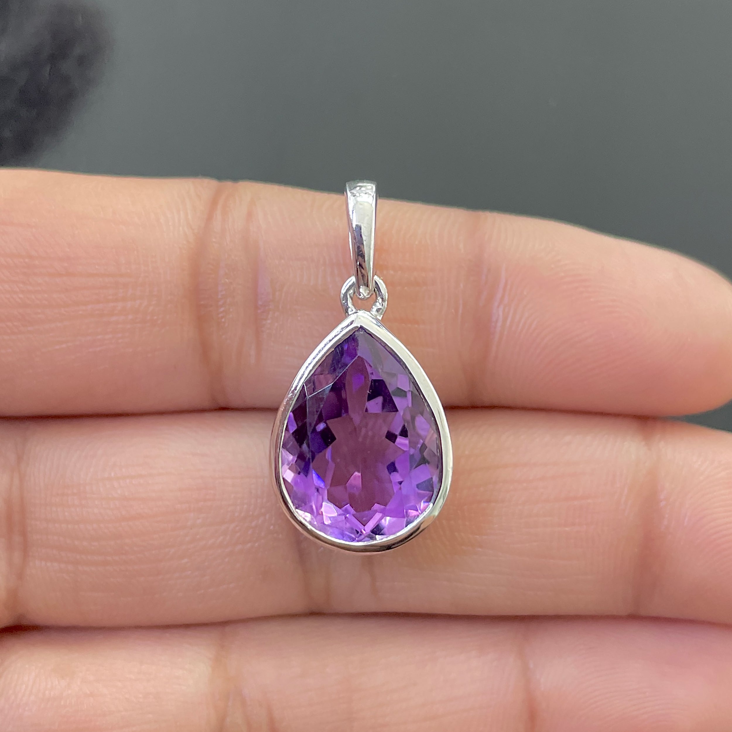 Amethyst Pendant-(AMT-SP-454.)