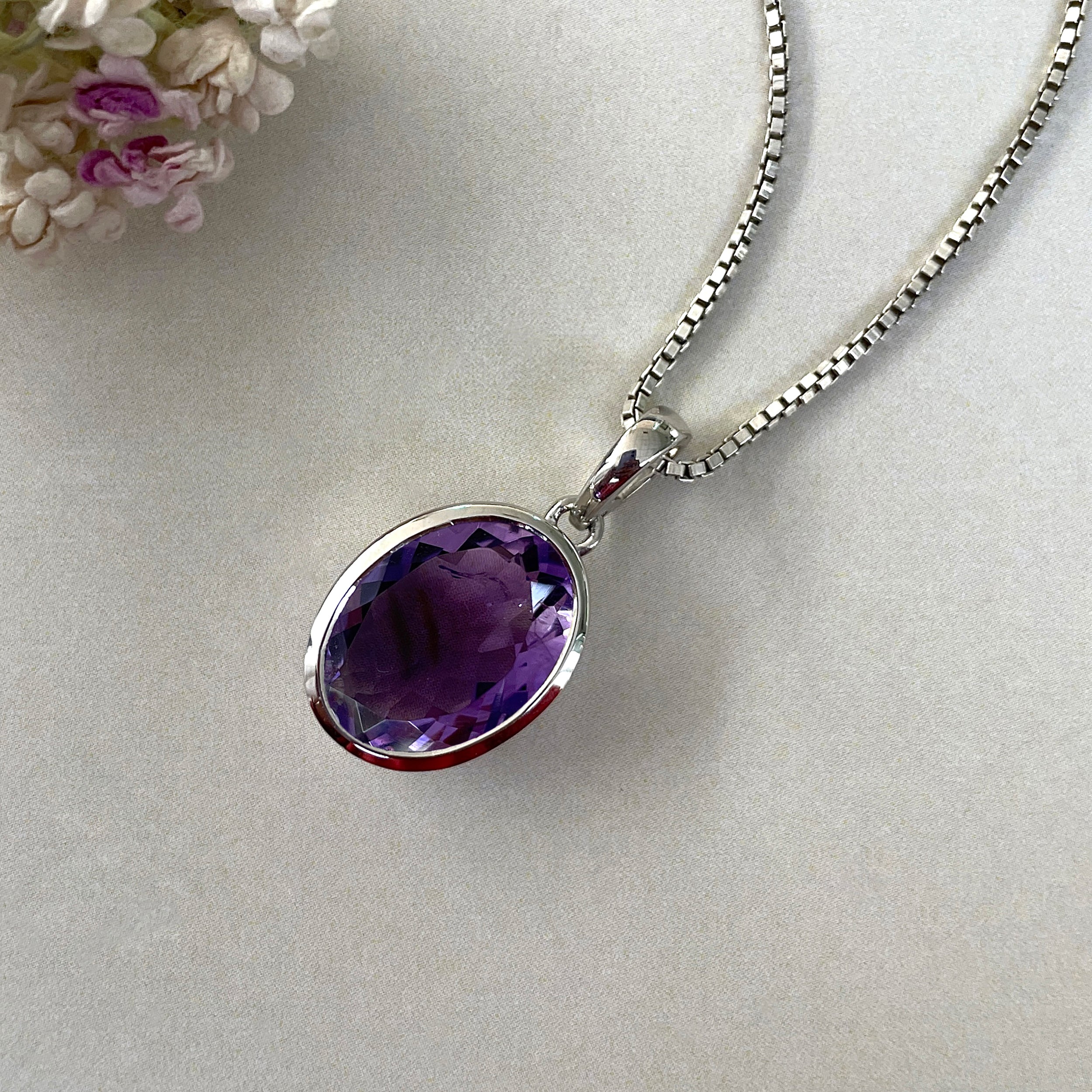 Amethyst Pendant-(AMT-SP-458.)