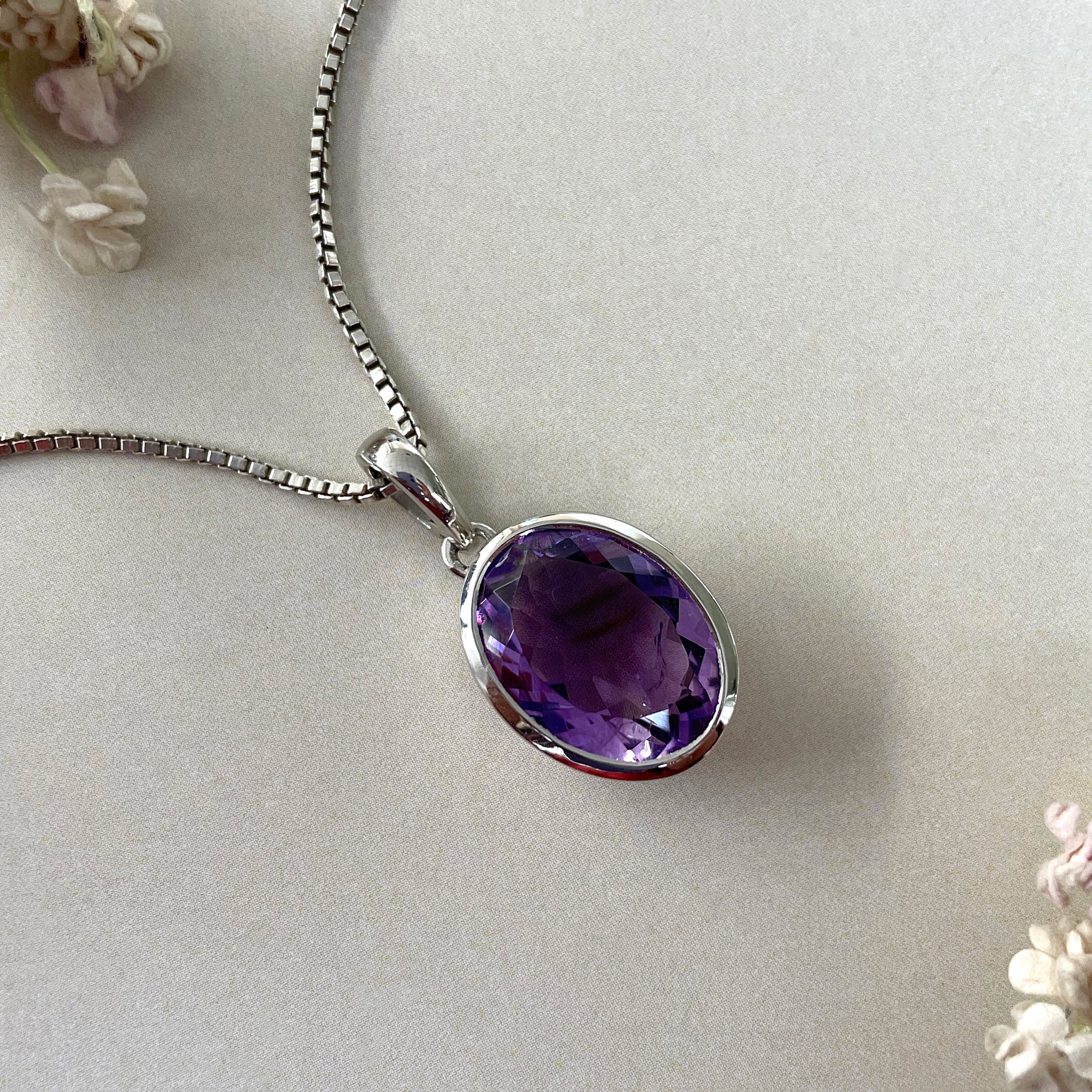 Amethyst Pendant-(AMT-SP-458.)
