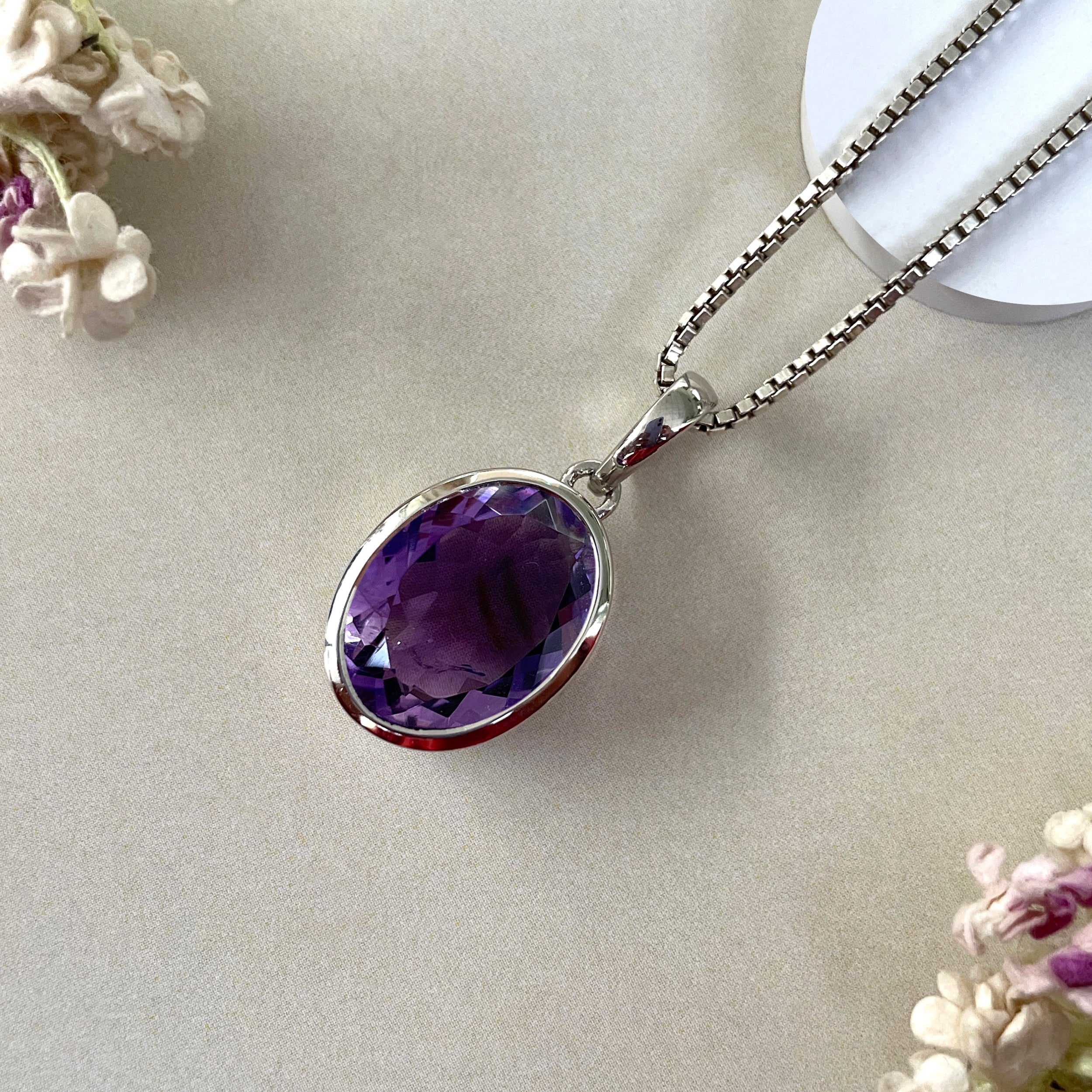 Amethyst Pendant-(AMT-SP-458.)