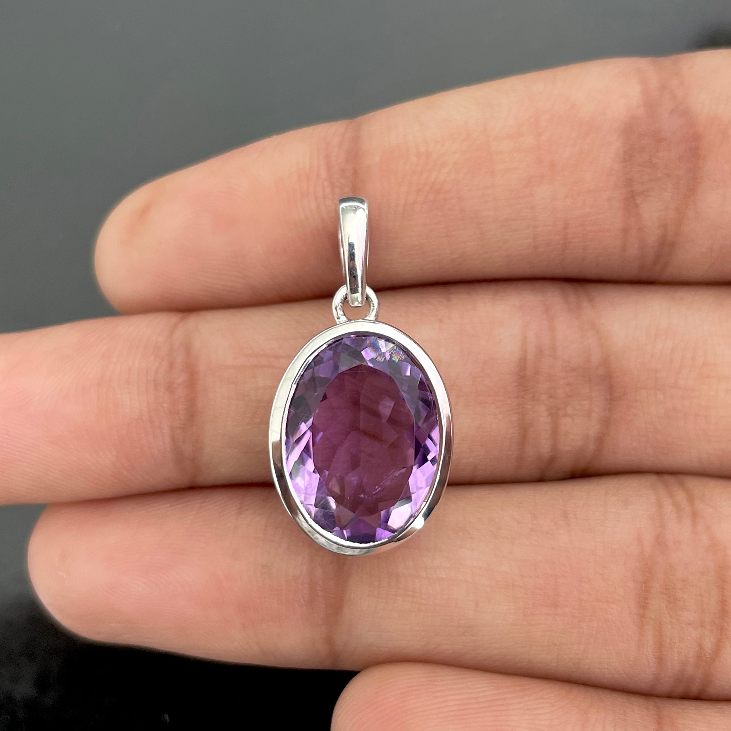 Amethyst Pendant-(AMT-SP-458.)