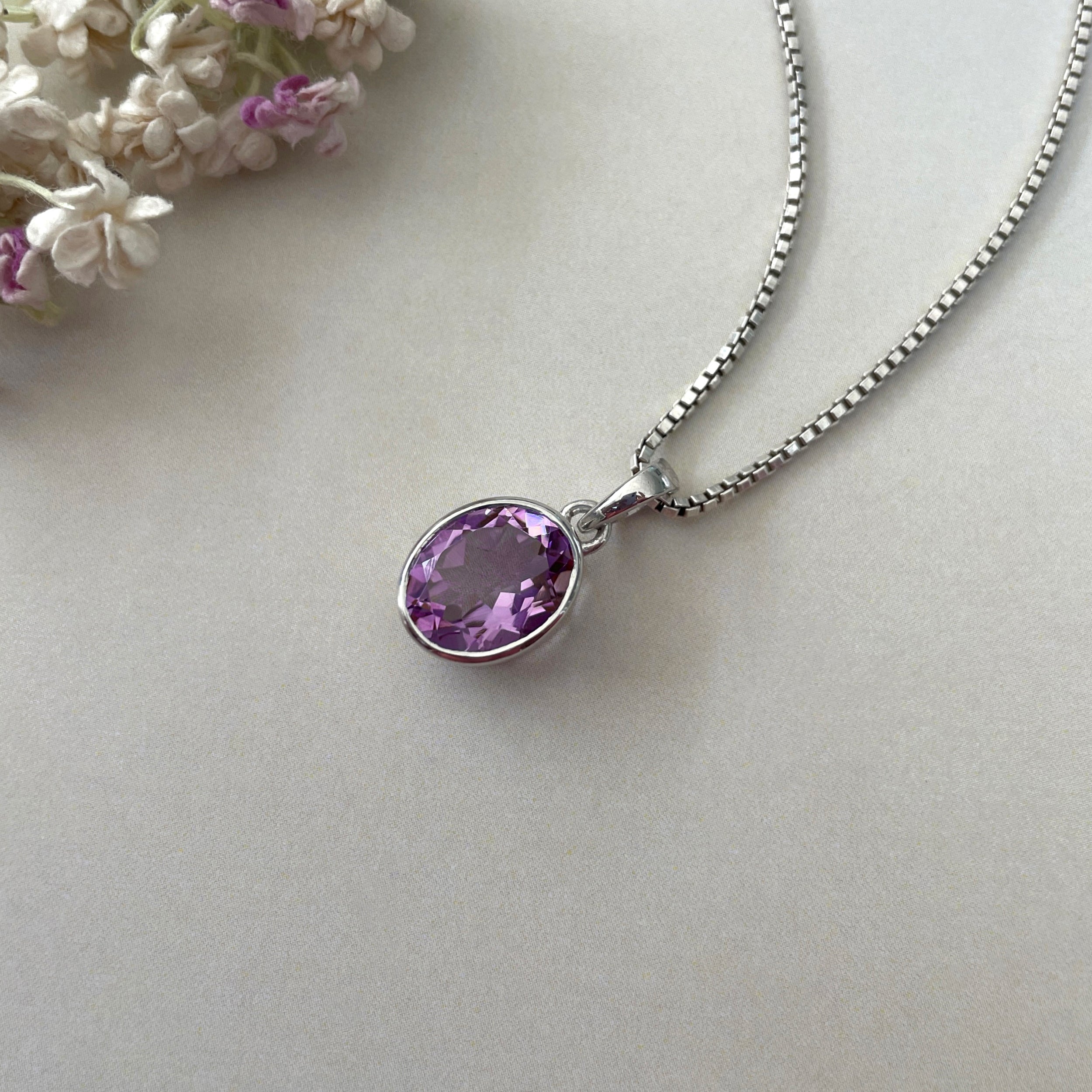 Amethyst Pendant-(AMT-SP-466.)
