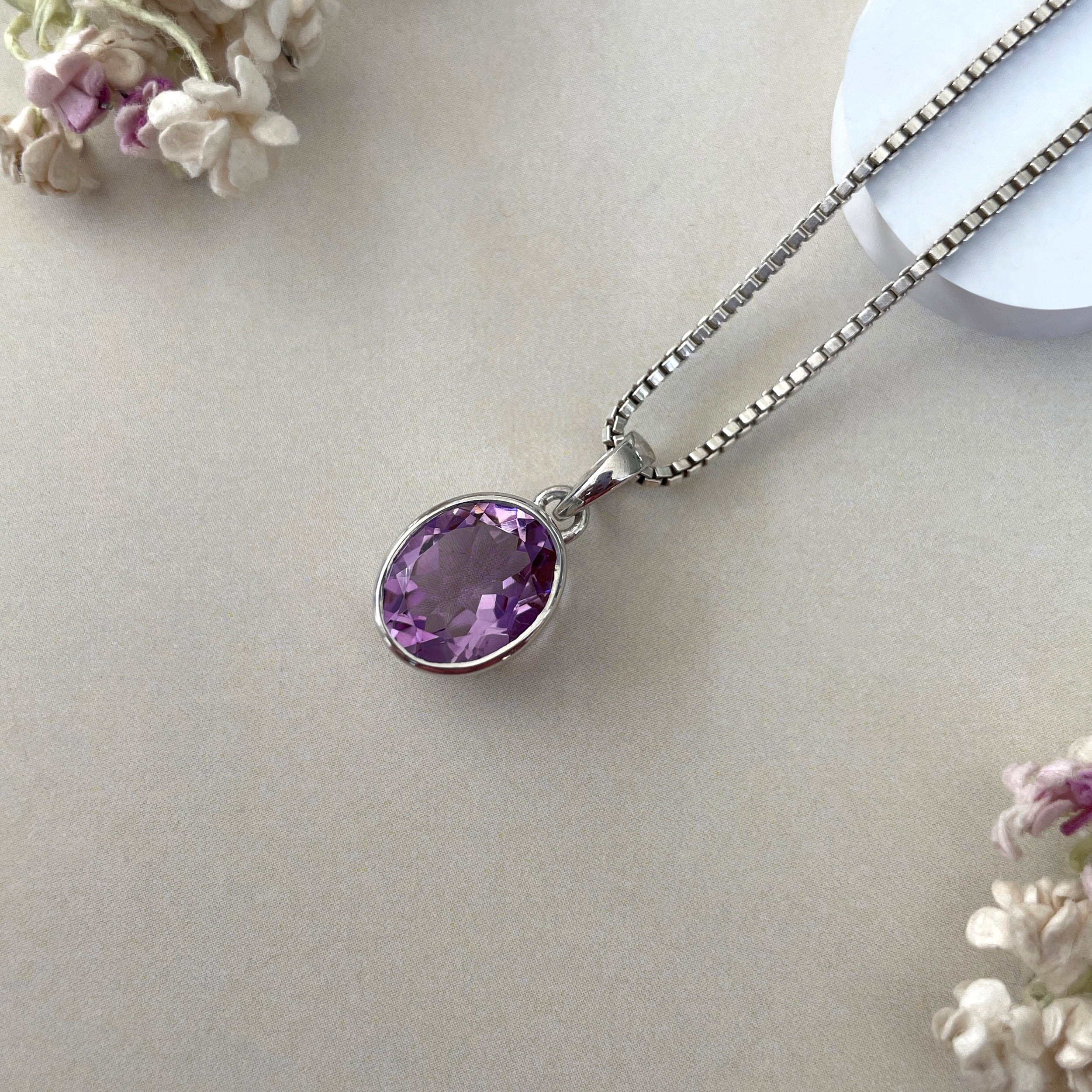 Amethyst Pendant-(AMT-SP-466.)
