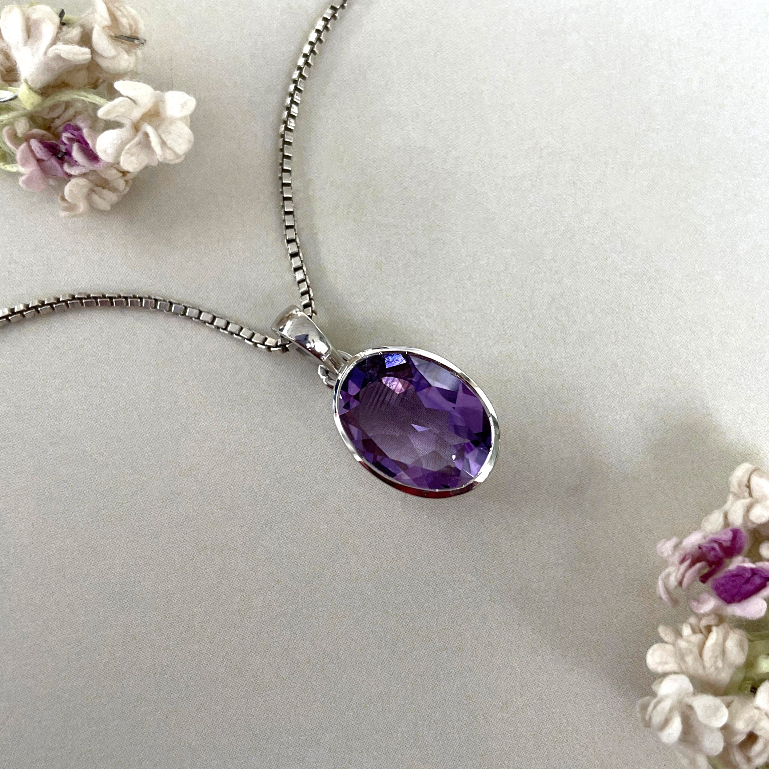 Amethyst Pendant-(AMT-SP-471.)