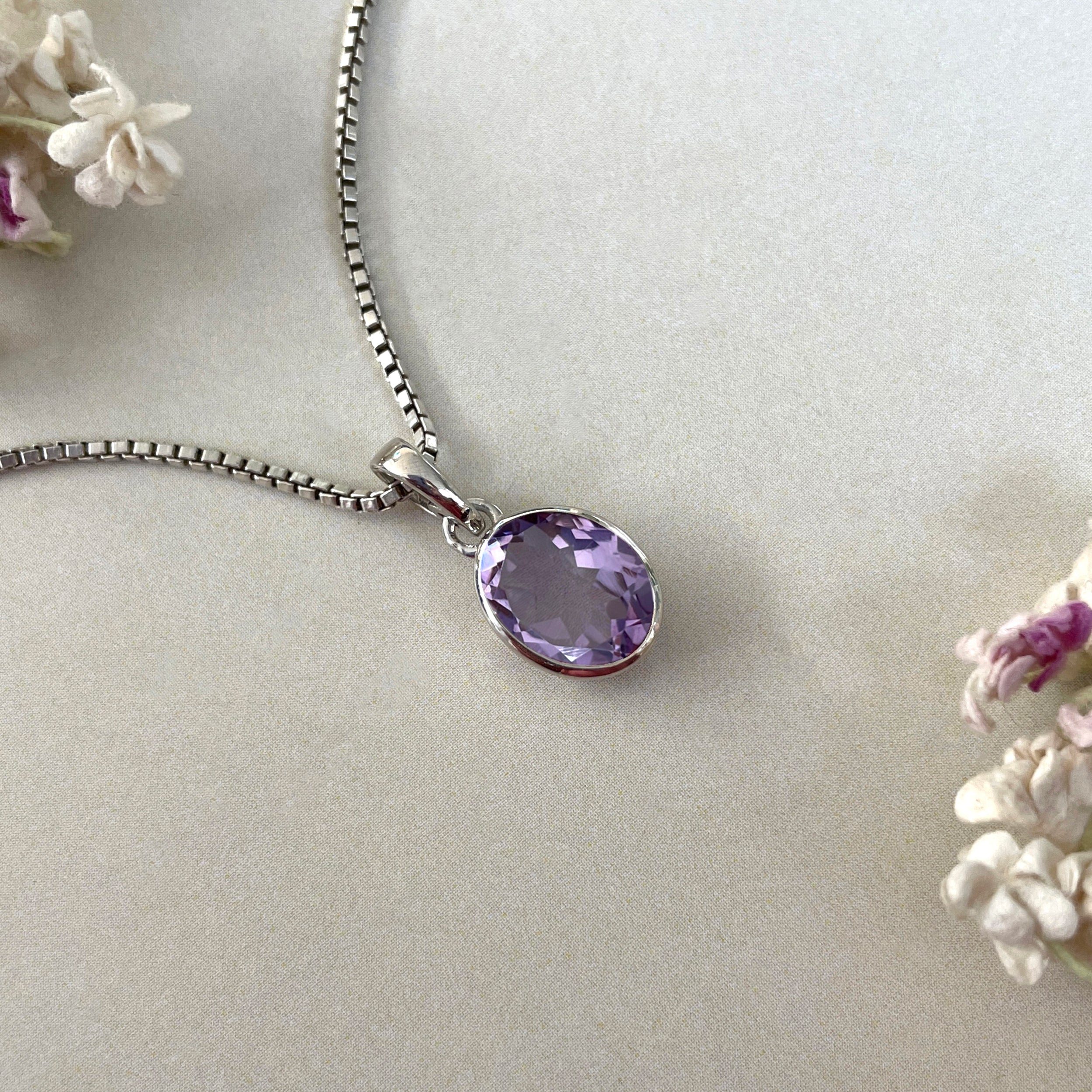 Amethyst Pendant-(AMT-SP-734.)