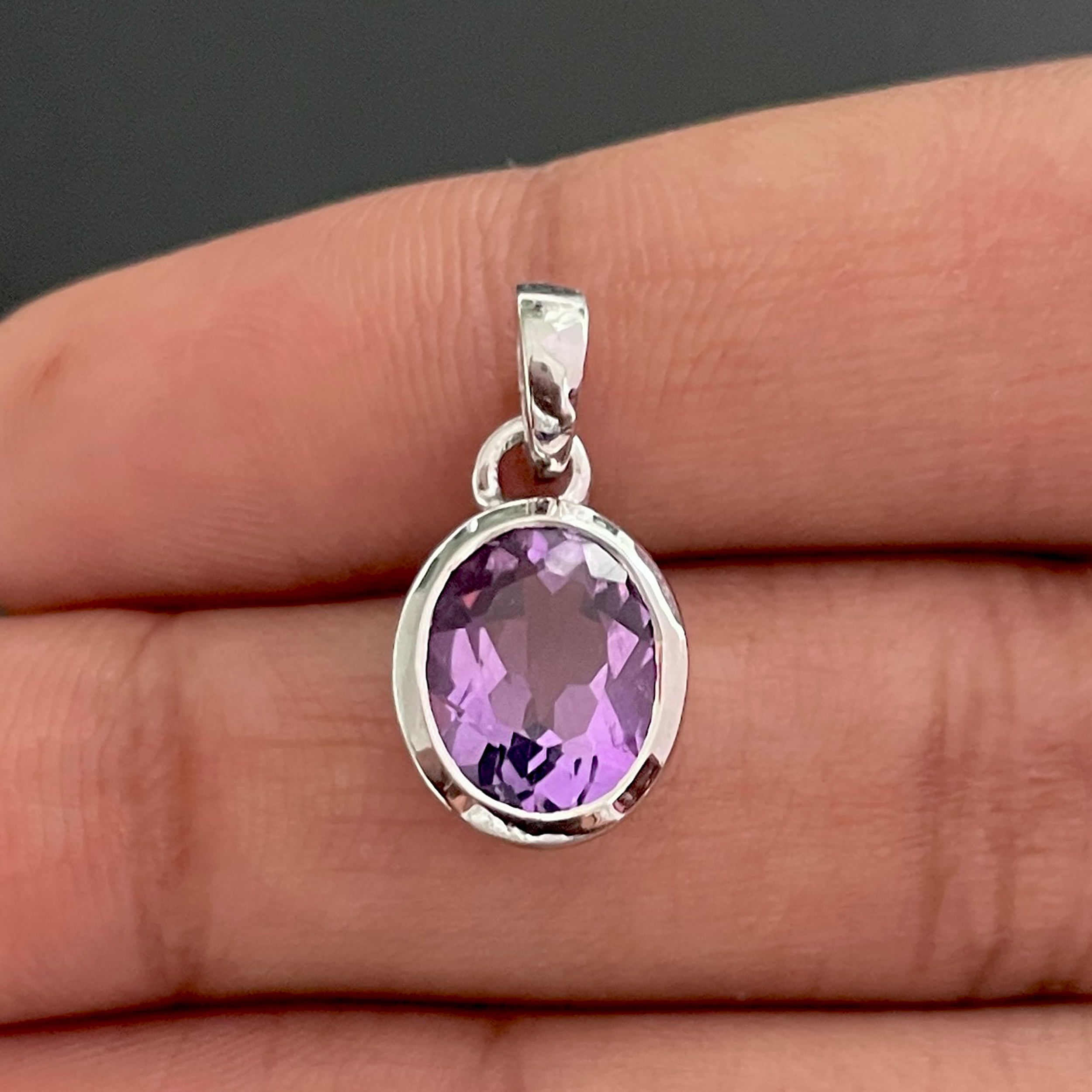 Amethyst Pendant-(AMT-SP-734.)