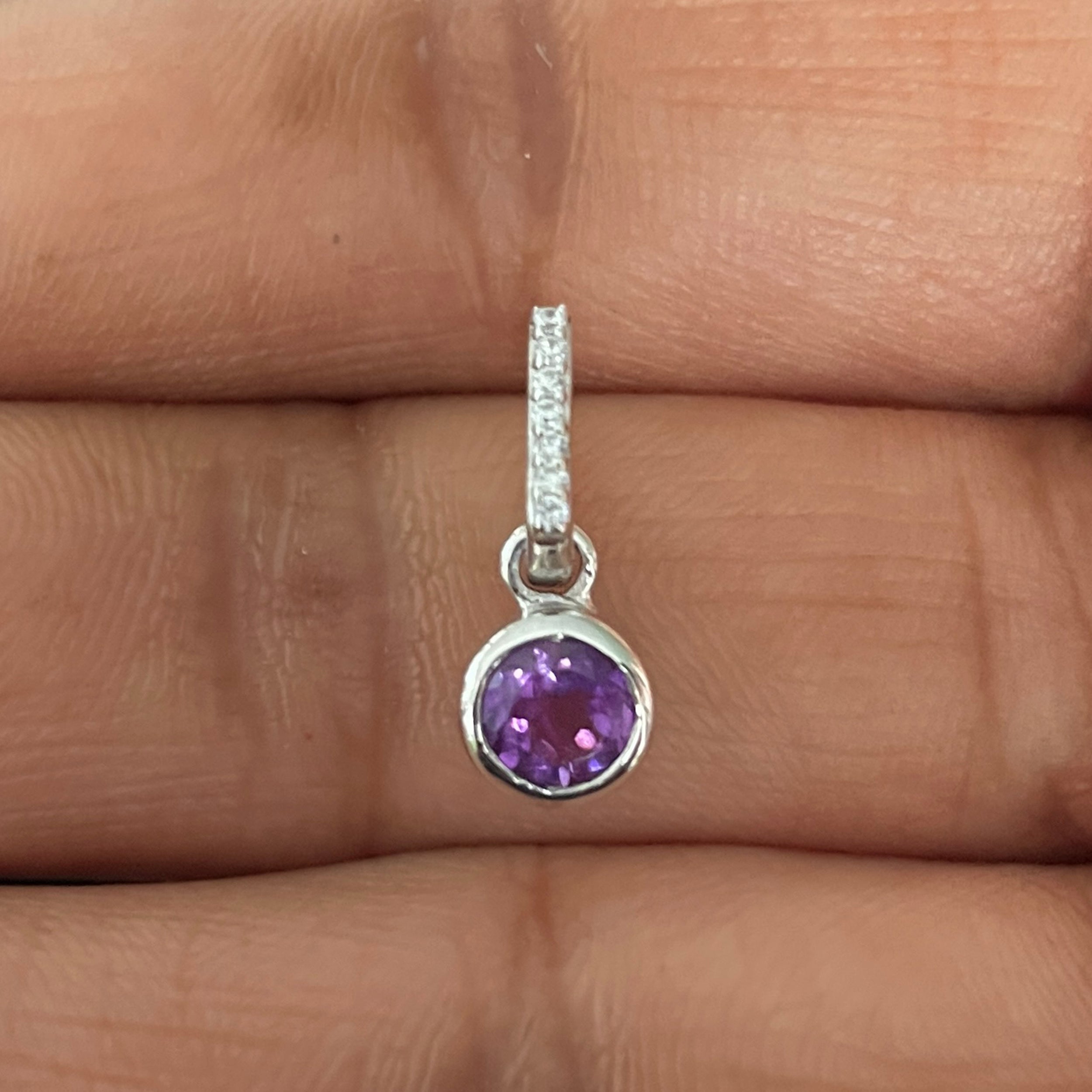 Amethyst & White Topaz Pendant-(AMT-SP-957.)