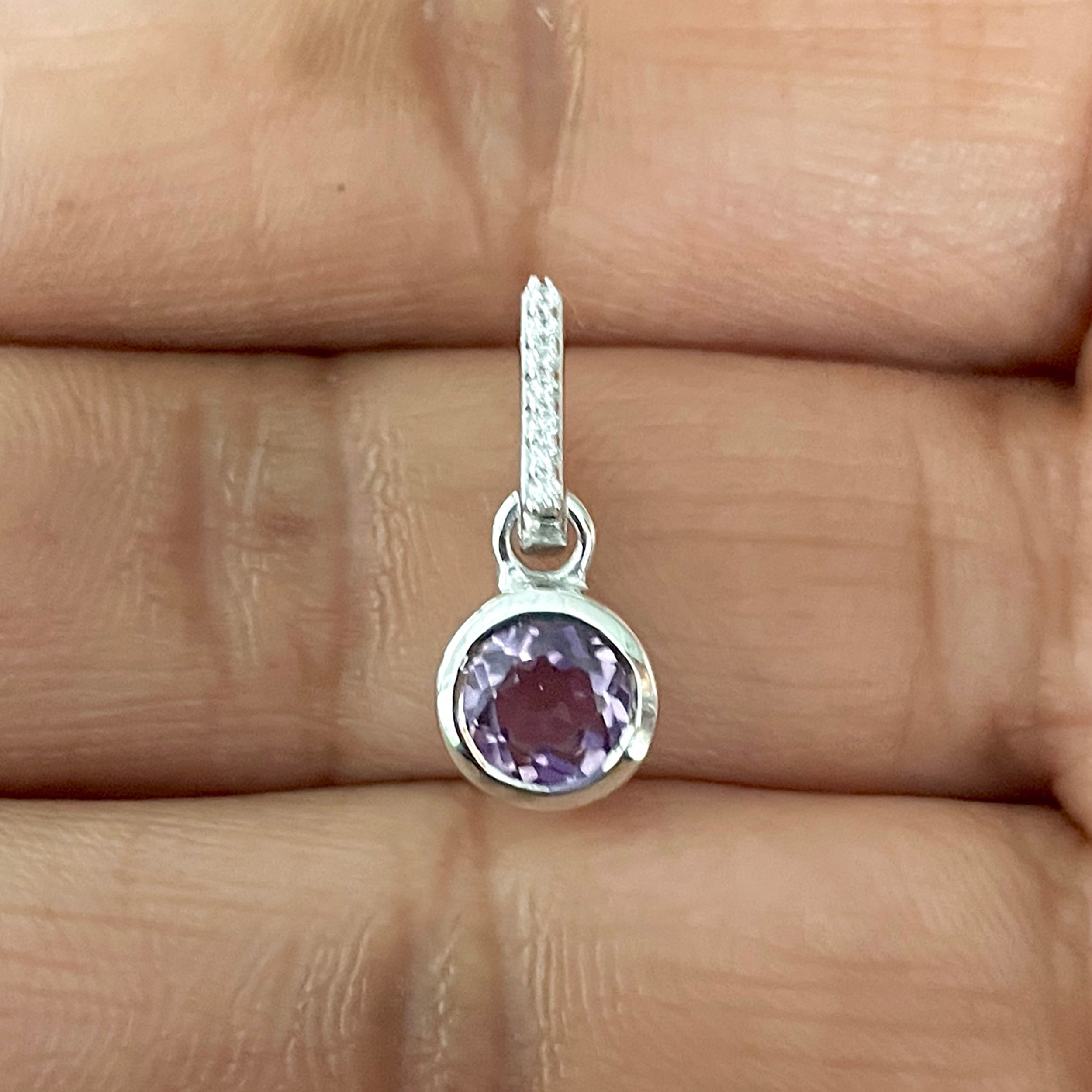 Amethyst & White Topaz Pendant-(AMT-SP-958.)