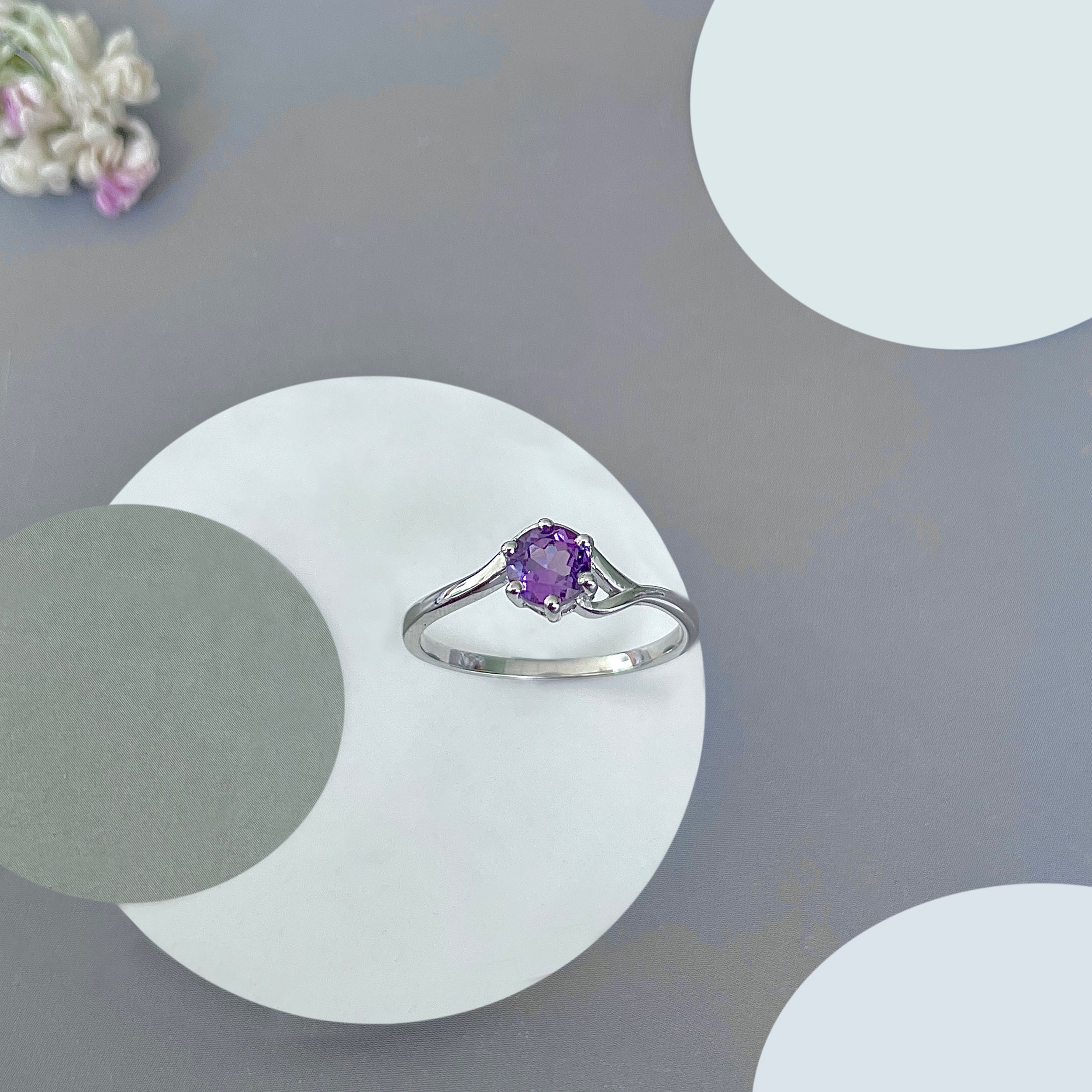 Amethyst Ring-(AMT-SR-04.)