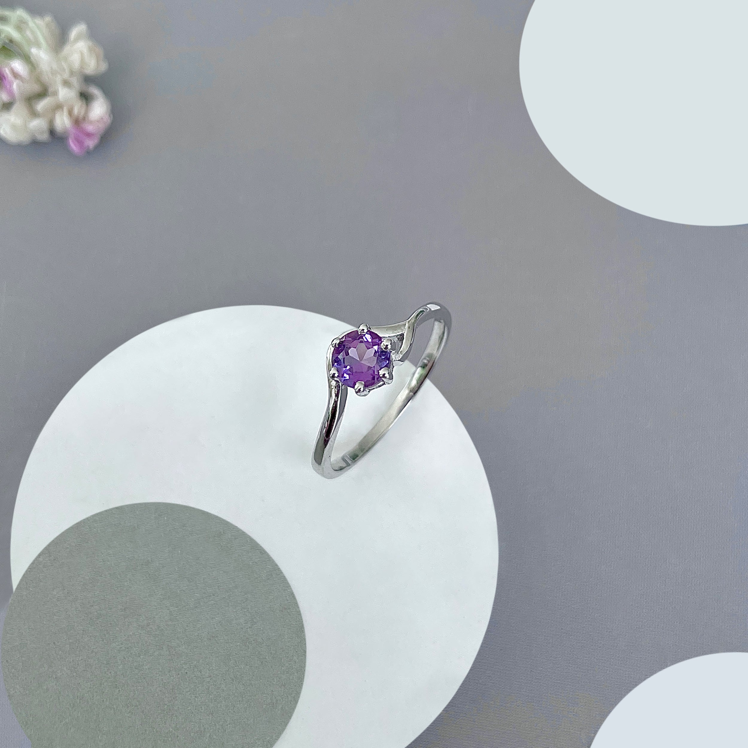 Amethyst Ring-(AMT-SR-04.)